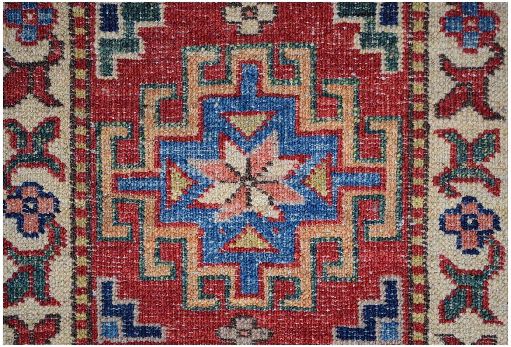 Handmade Traditional Super Kazakh Rug | 358 x 273 cm | 11'9" x 8'11" - Najaf Rugs & Textile