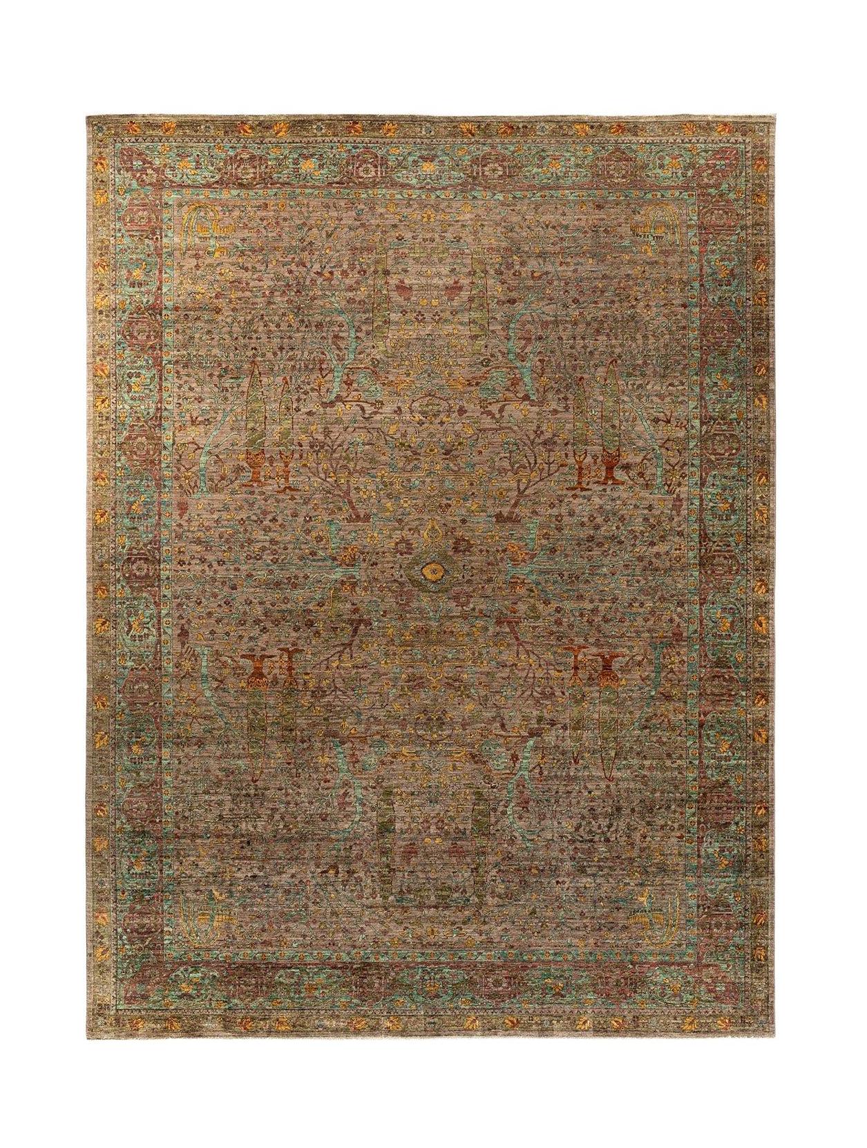 Handmade Transitional Afghan Chobi Rug | 423 x 310 cm | 13'8" x 10'1" - Najaf Rugs & Textile