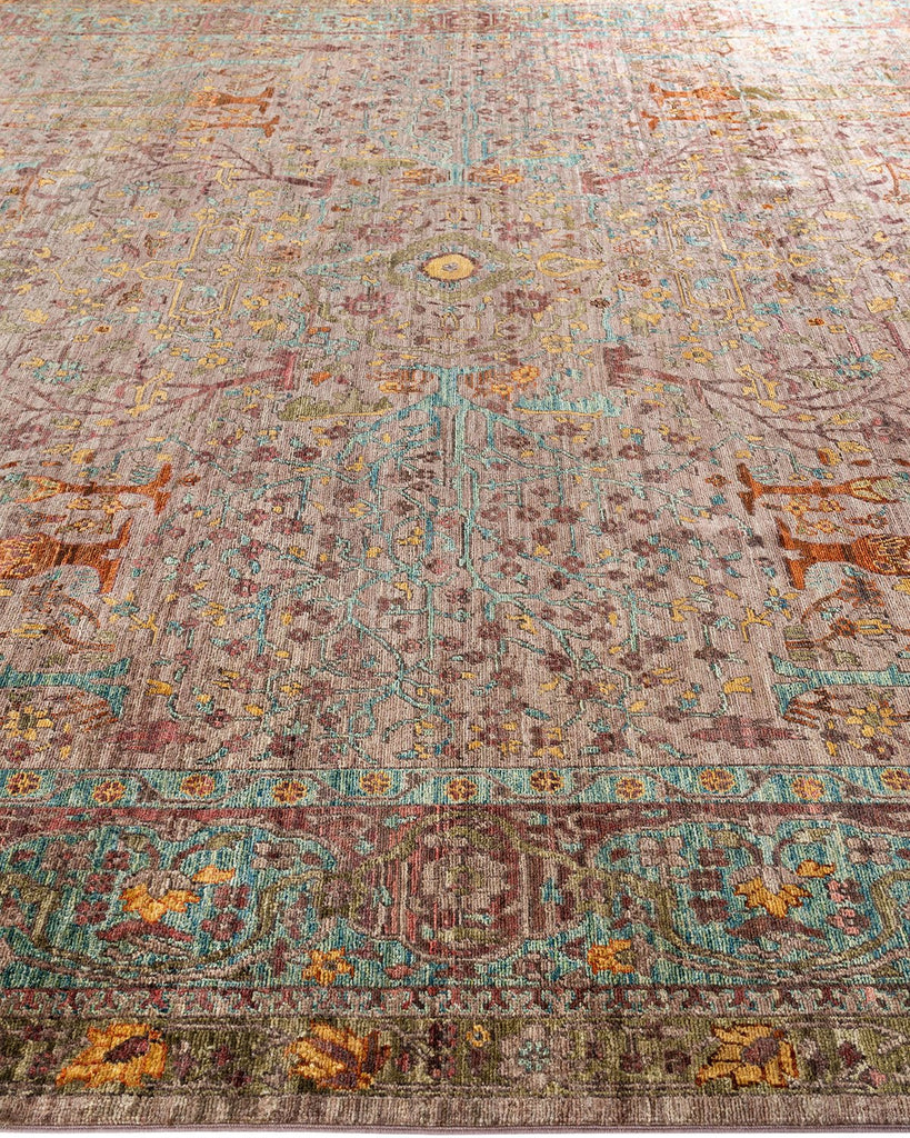 Handmade Transitional Afghan Chobi Rug | 423 x 310 cm | 13'8" x 10'1" - Najaf Rugs & Textile