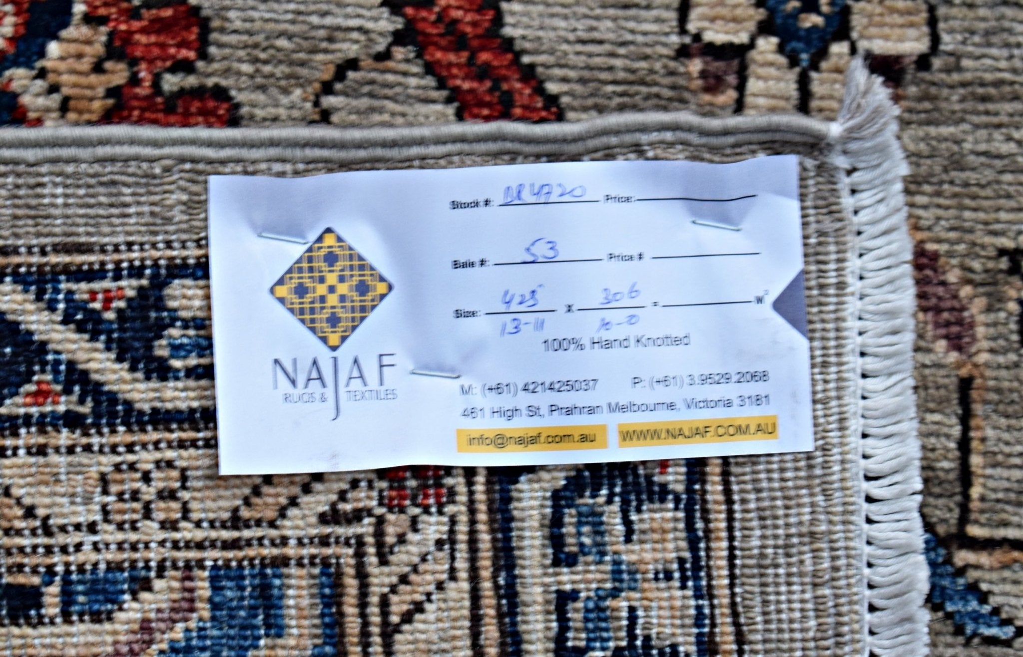 Handmade Transitional Afghan Chobi Rug | 425 x 306 cm | 13'11" x 10' - Najaf Rugs & Textile