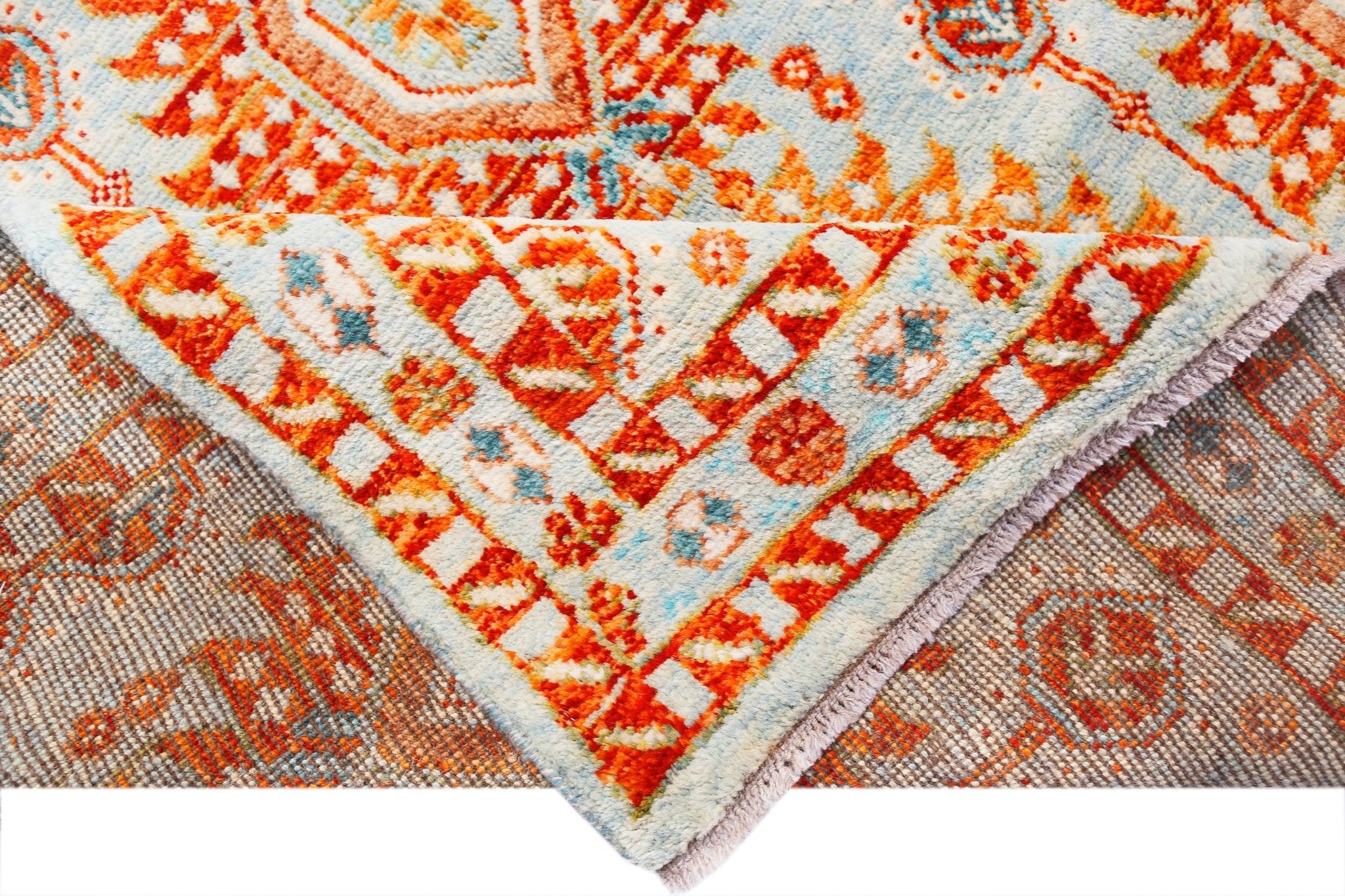 Handmade Transitional Afghan Rug | 242 x 168 cm | 7'11" x 5'6" - Najaf Rugs & Textile