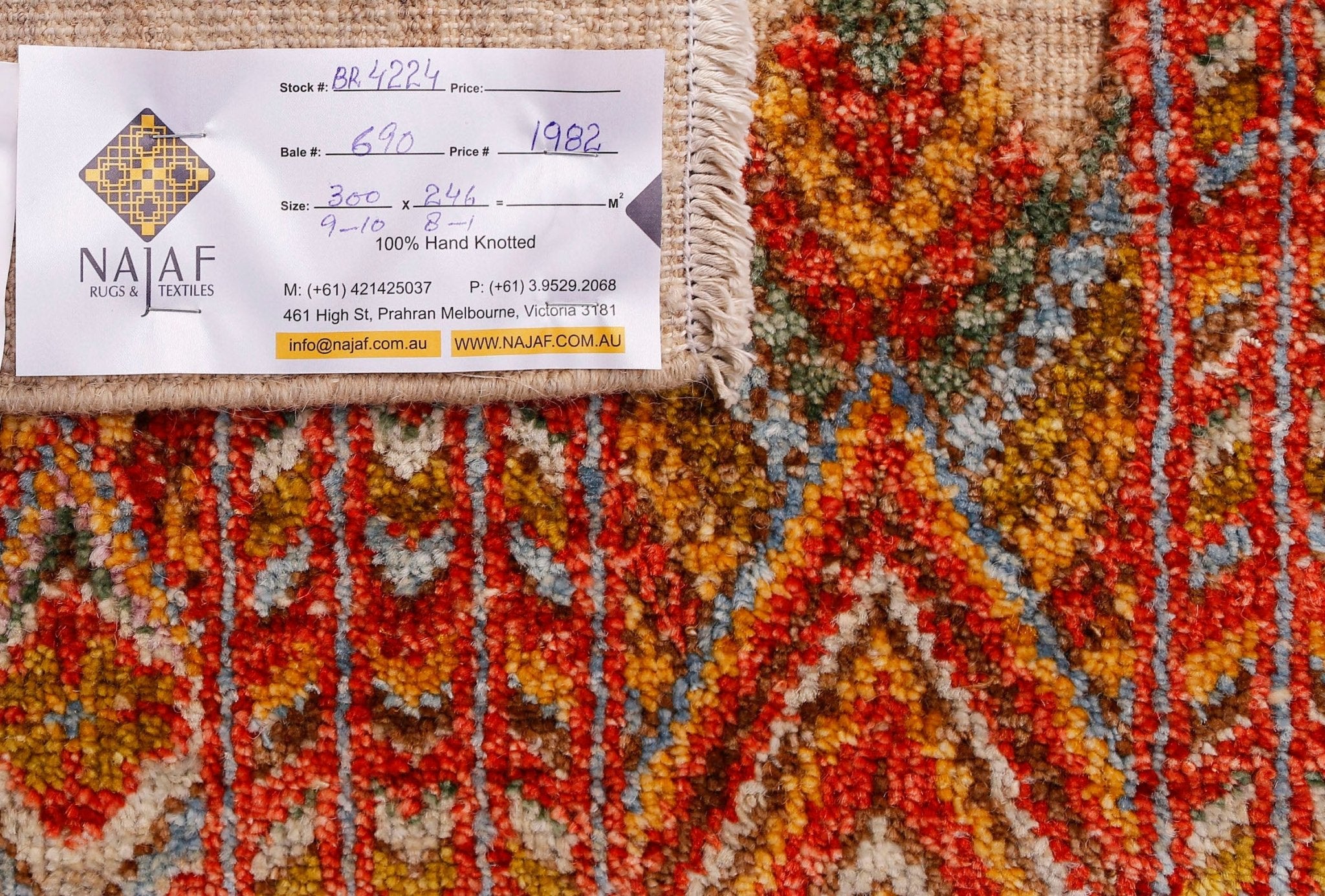 Handmade Transitional Barjasta Rug | 300 x 246 cm | 9'10" x 8'1" - Najaf Rugs & Textile