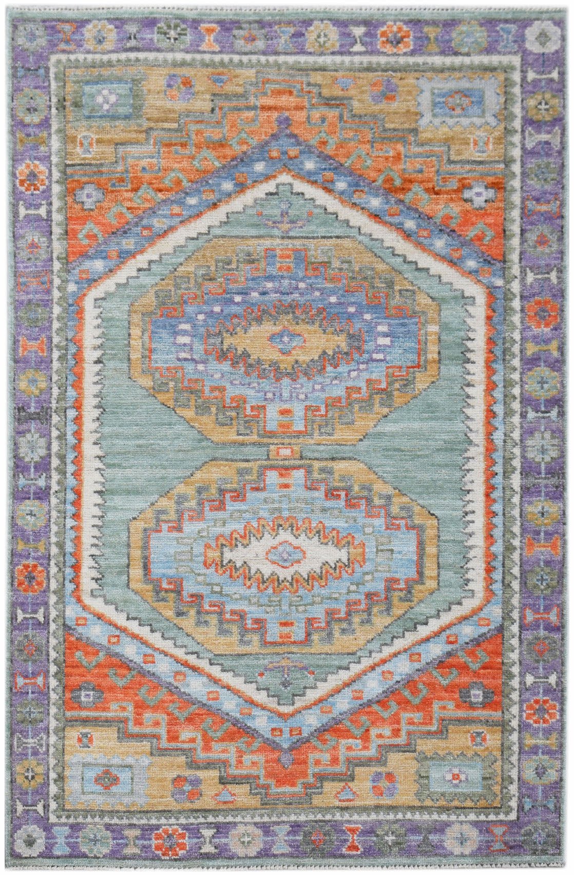 Handmade Transitional Oushak Rug | 150 x 88 cm | 4'11" x 3'3" - Najaf Rugs & Textile