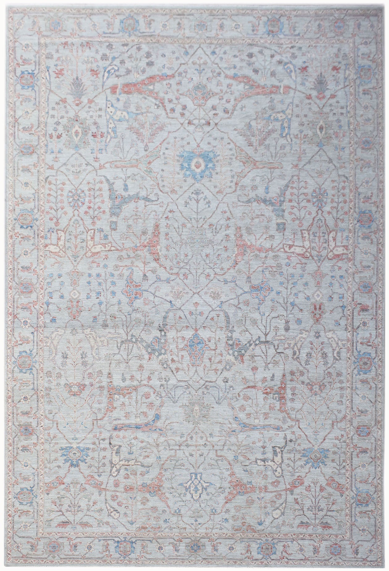 Handmade Transitional Oushak Rug | 605 x 397 cm | 19'10" x 13' - Najaf Rugs & Textile