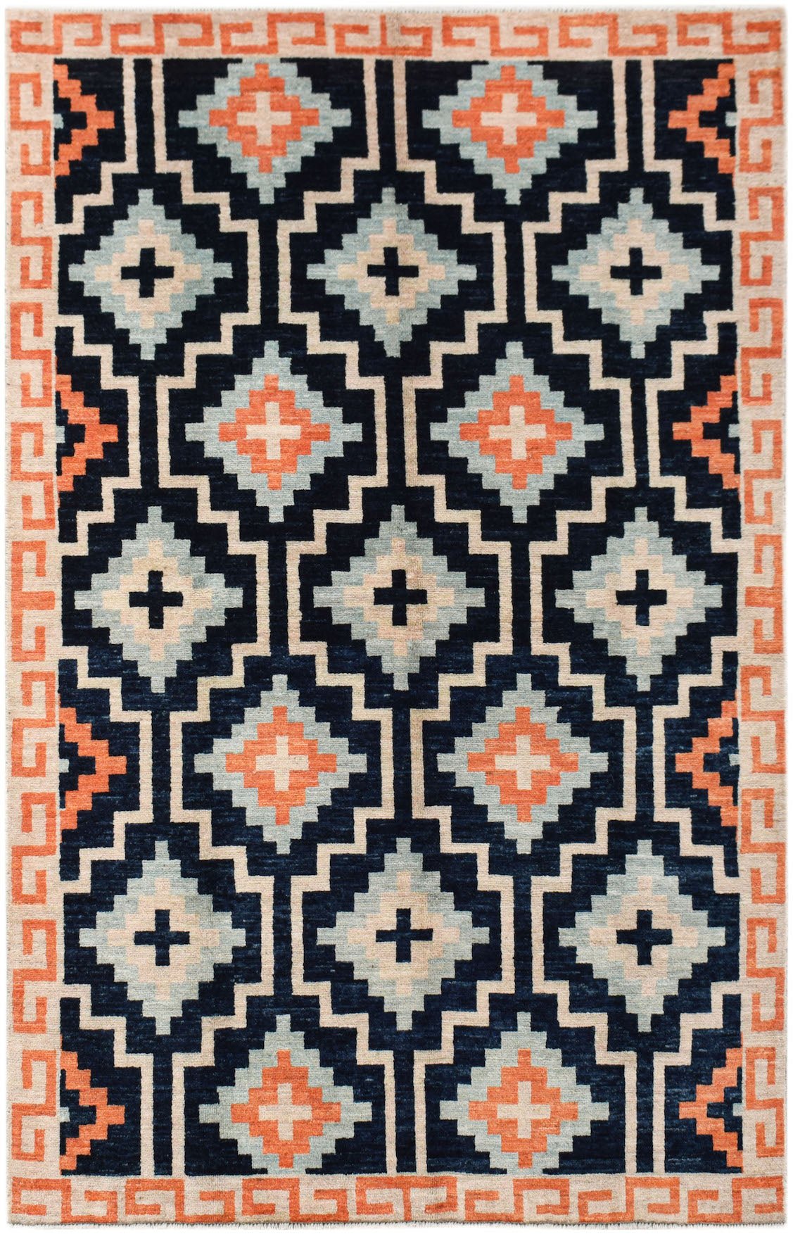 Handmade Transitional Tribal Afghan Rug | 295 x 191 cm | 9'8" x 6'3" - Najaf Rugs & Textile