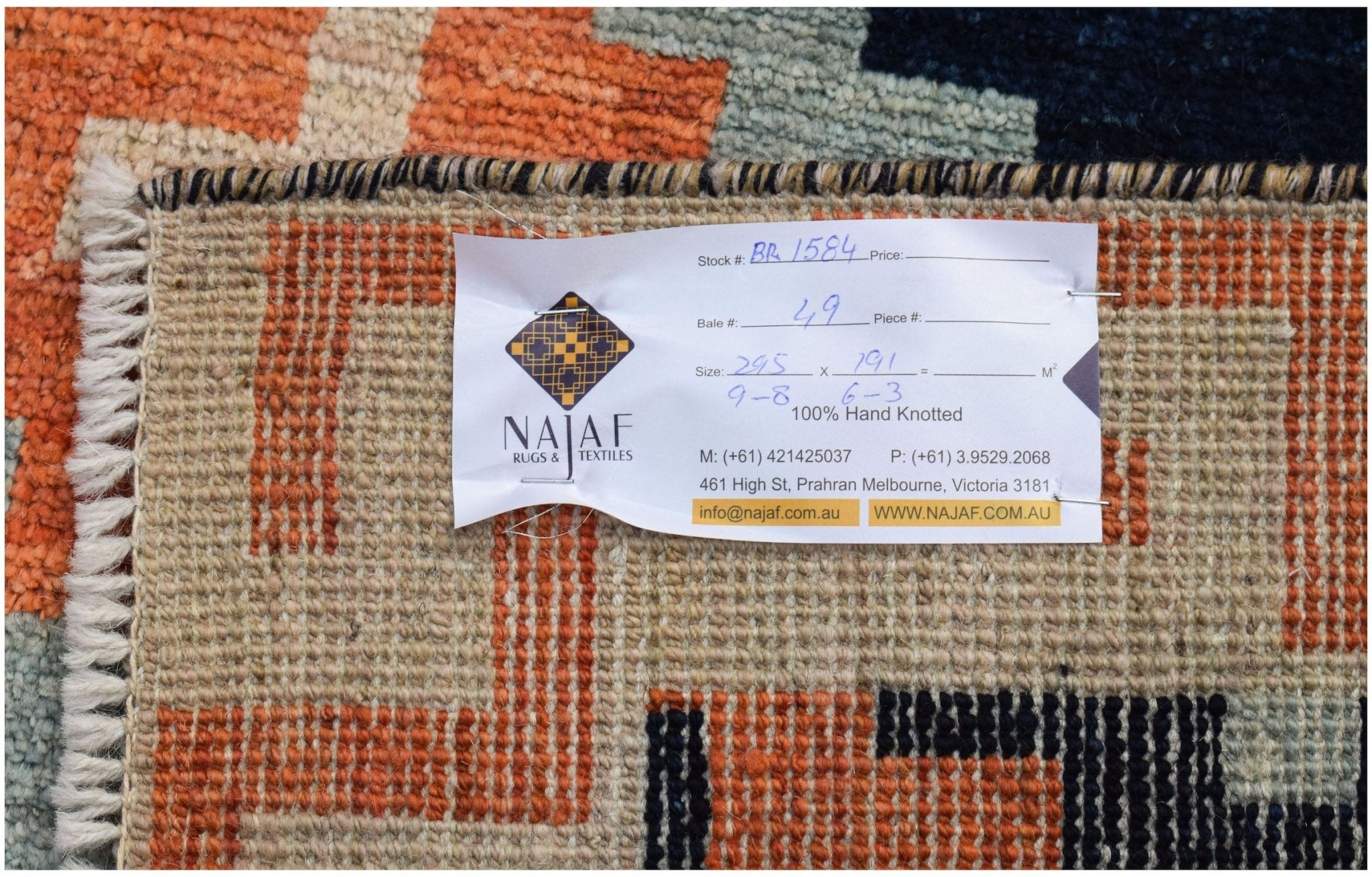Handmade Transitional Tribal Afghan Rug | 295 x 191 cm | 9'8" x 6'3" - Najaf Rugs & Textile