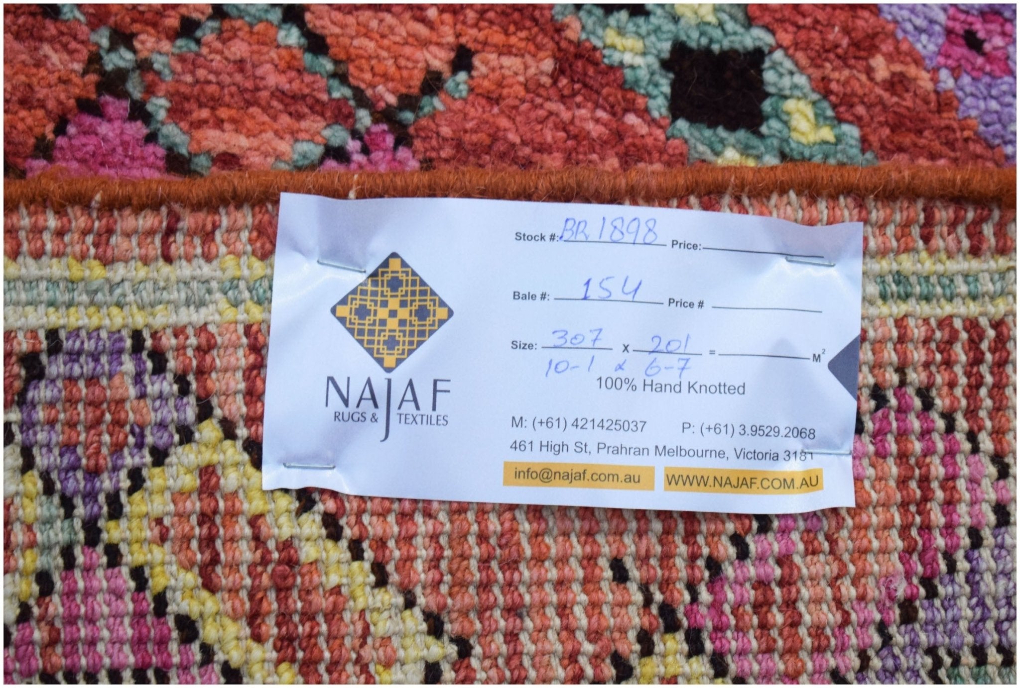 Handmade Transitional Tribal Afghan Rug | 307 x 201 cm | 10'1" x 6'7" - Najaf Rugs & Textile