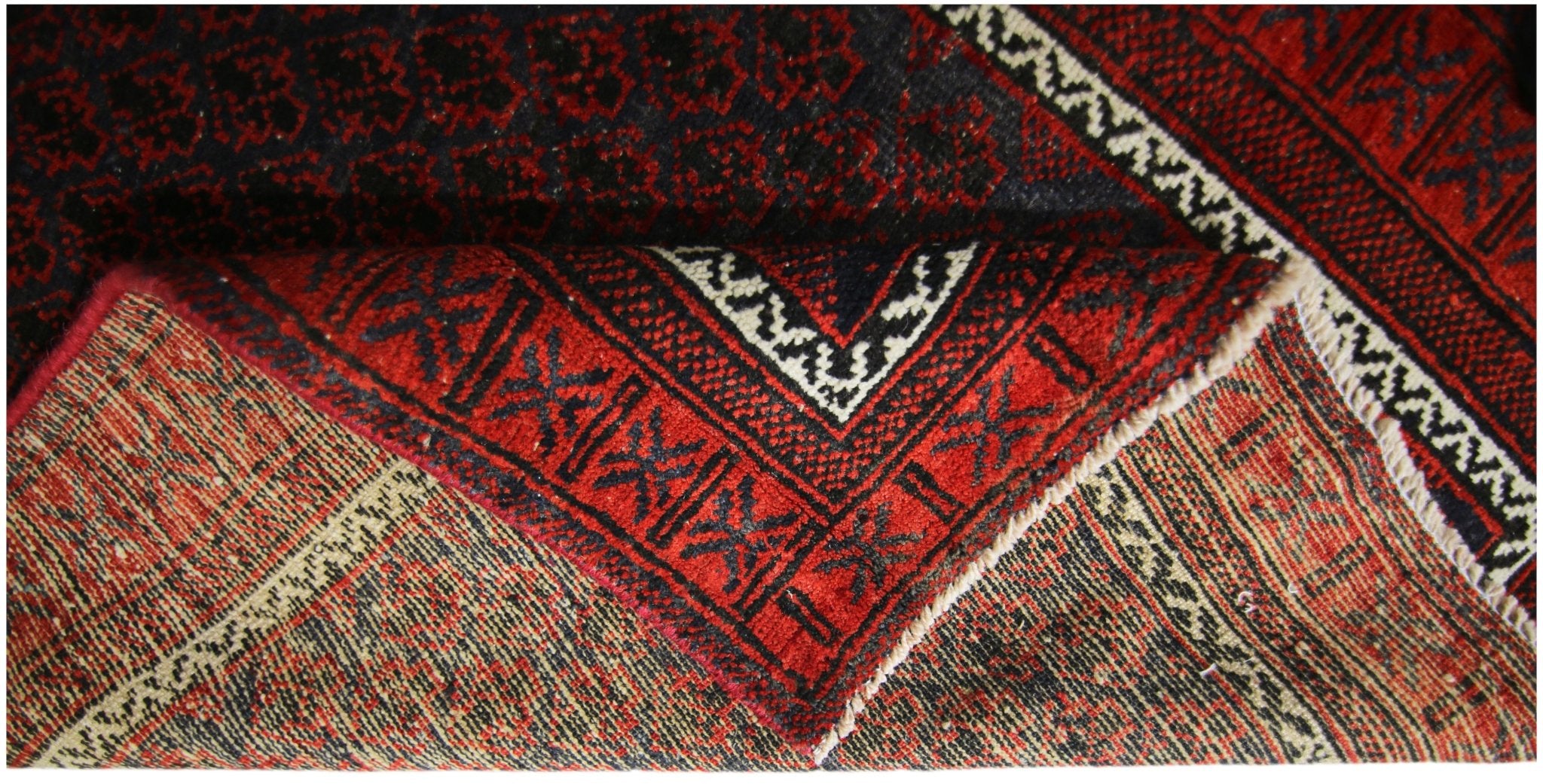 Handmade Tribal Afghan Balouch Prayer Rug | 128 x 83 cm | 4'2" x 2'9" - Najaf Rugs & Textile