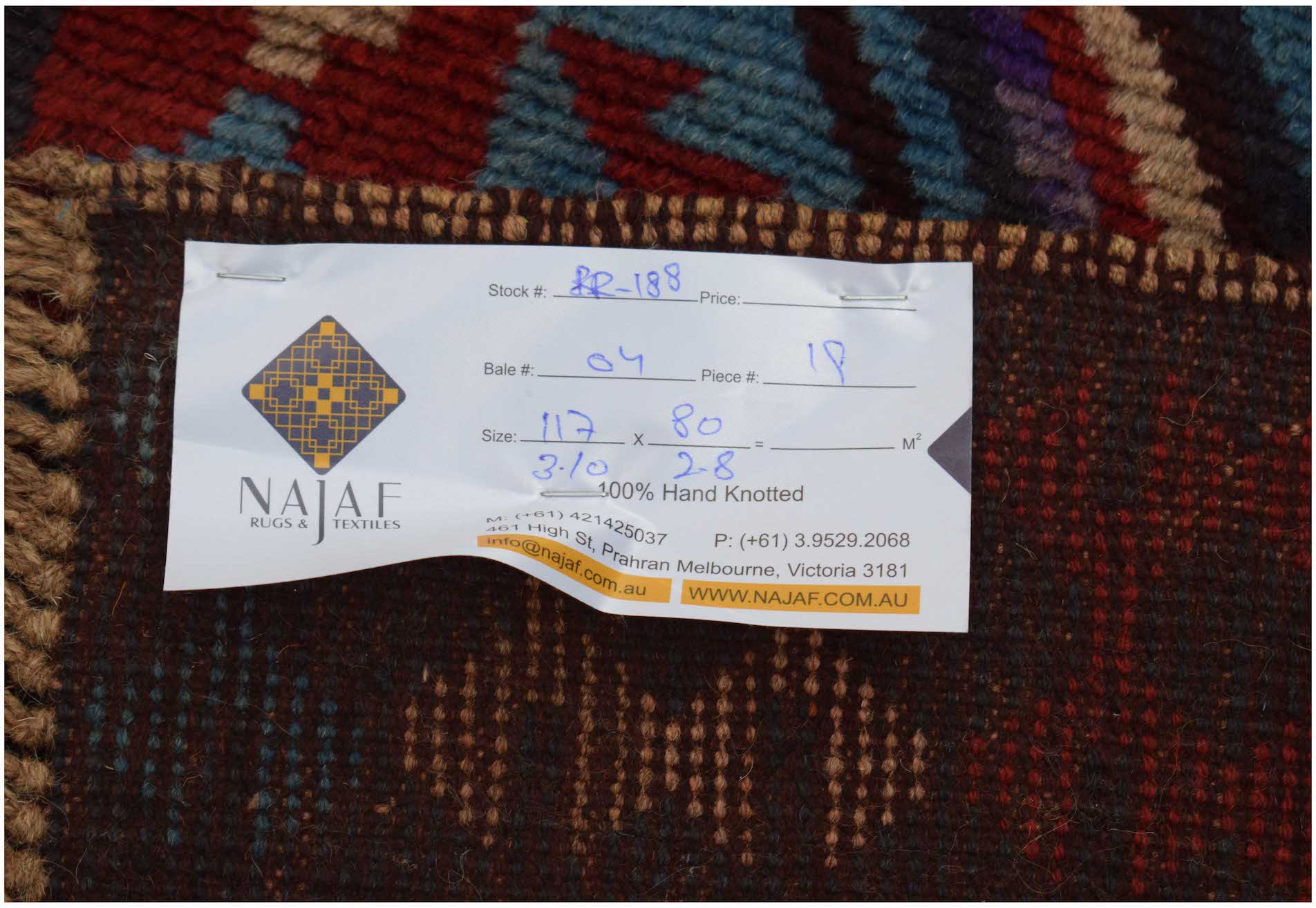 Handmade Tribal Afghan Balouch Rug | 117 x 80 cm | 3'10" x 2'8" - Najaf Rugs & Textile