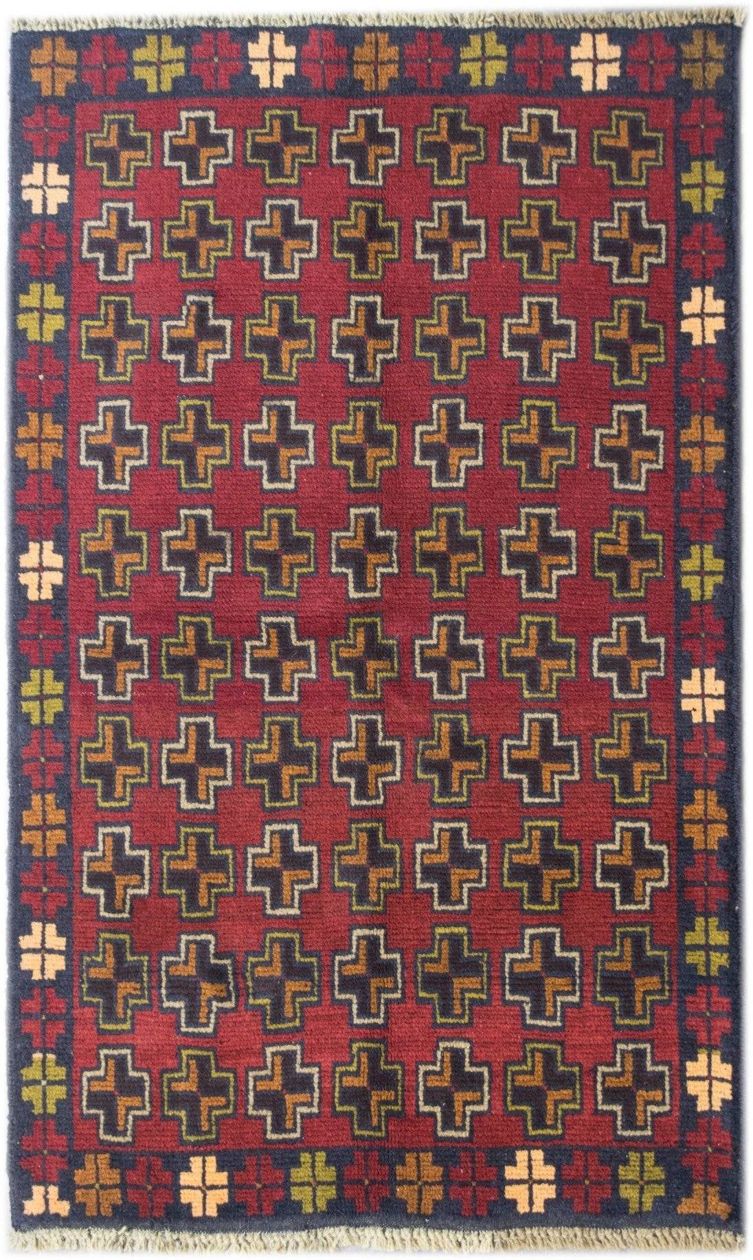 Handmade Tribal Afghan Balouch Rug | 129 x 88 cm | 4'2" x 2'8" - Najaf Rugs & Textile