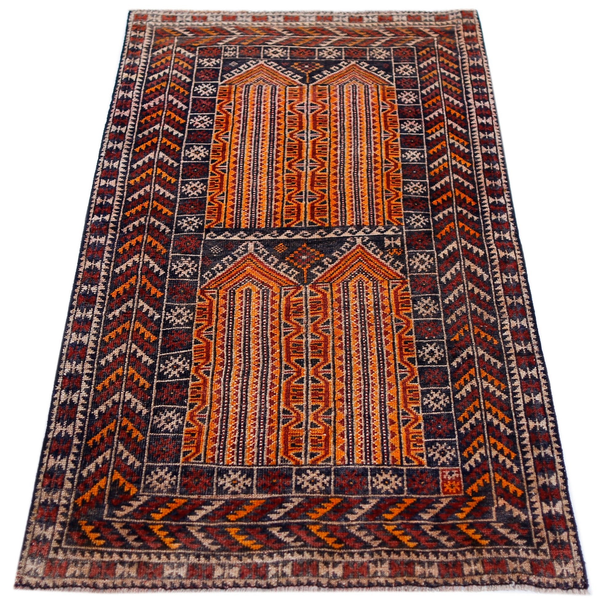 Handmade Tribal Afghan Balouch Rug | 130 x 84 cm | 4'3" x 2'9" - Najaf Rugs & Textile