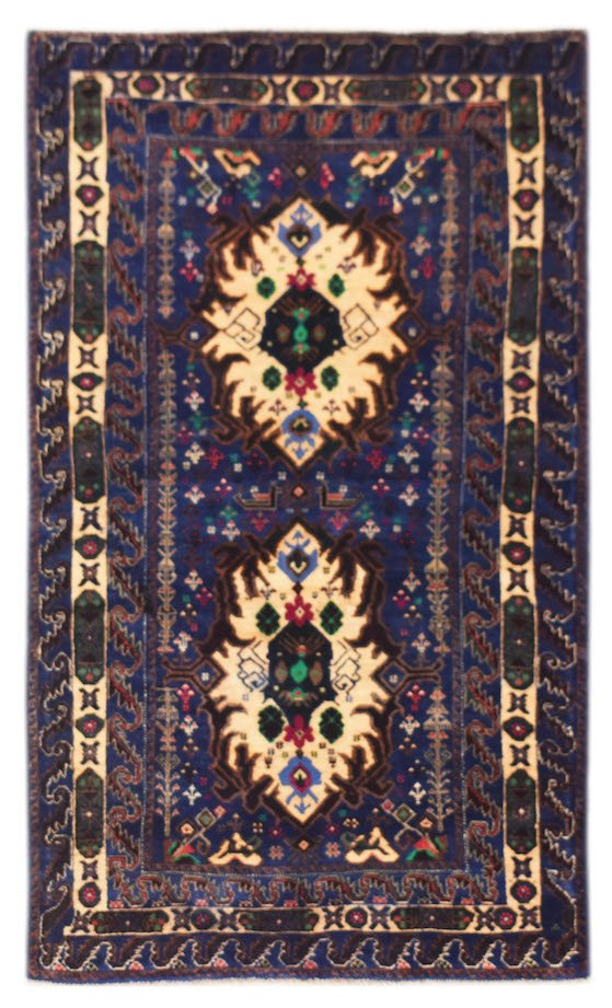 Handmade Tribal Afghan Balouch Rug | 190 x 112 cm | 6'3" x 3'8" - Najaf Rugs & Textile