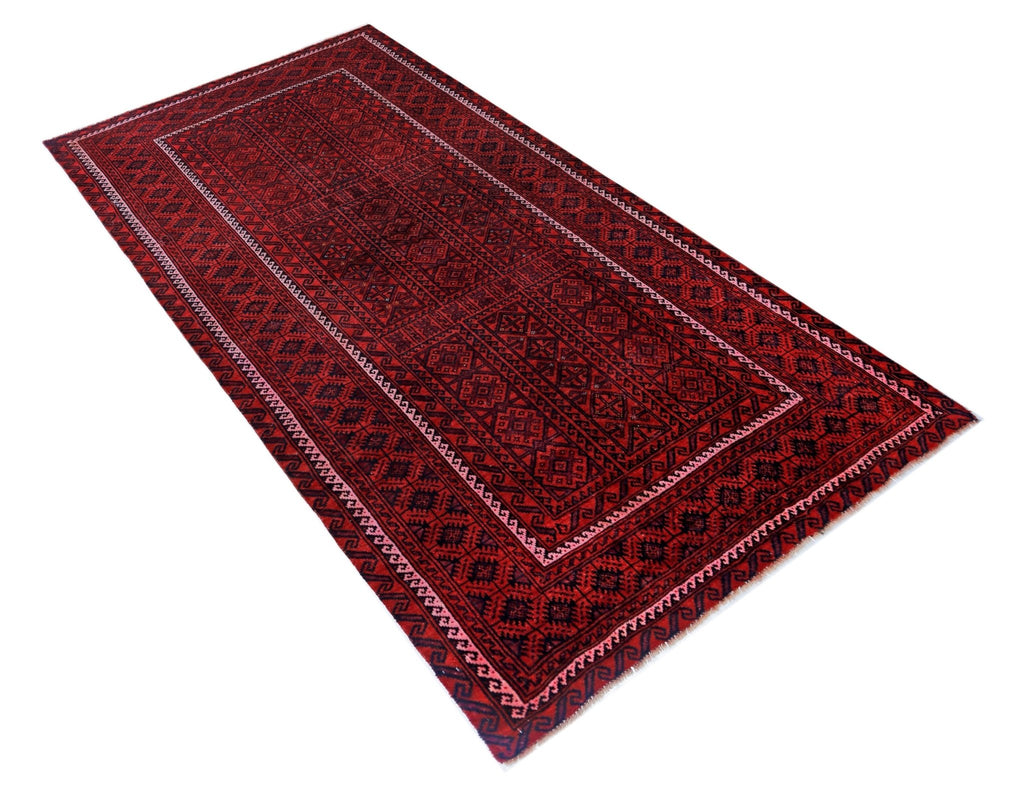 Handmade Tribal Afghan Balouch Rug | 229 x 123 cm | 7'6" x 4' - Najaf Rugs & Textile
