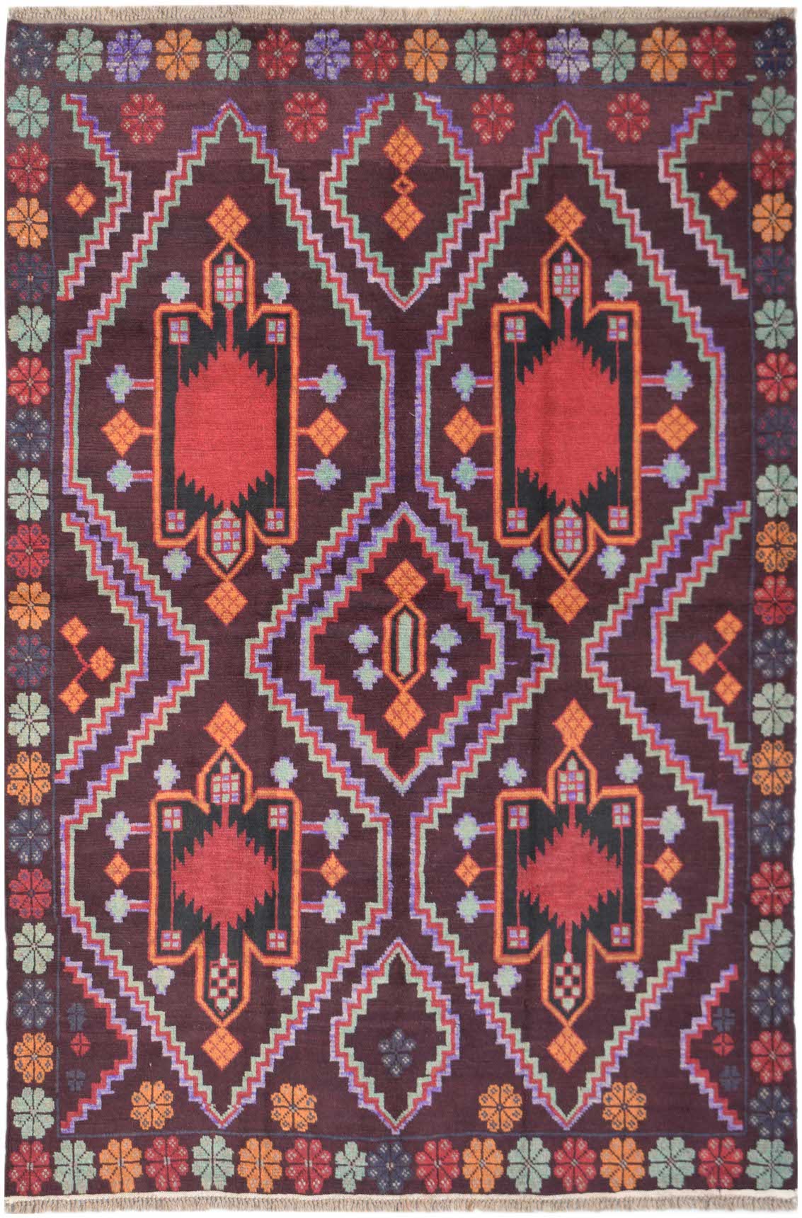 Handmade Tribal Afghan Balouch Rug | 233 x 173 cm | 7'9" x 5'8" - Najaf Rugs & Textile