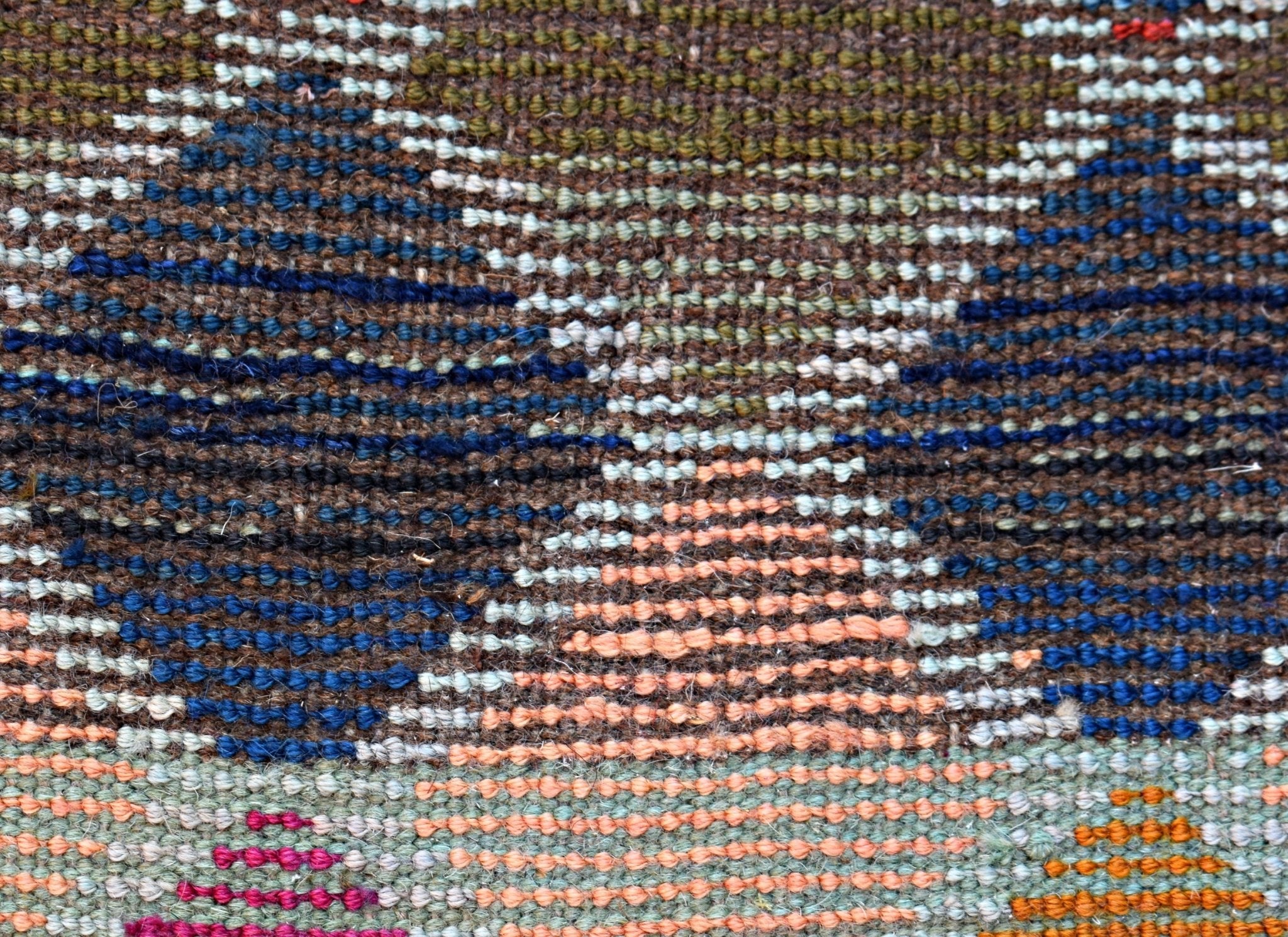 Handmade Tribal Afghan Berber Hallway Runner | 205 x 72 cm | 6'9" x 2'5" - Najaf Rugs & Textile