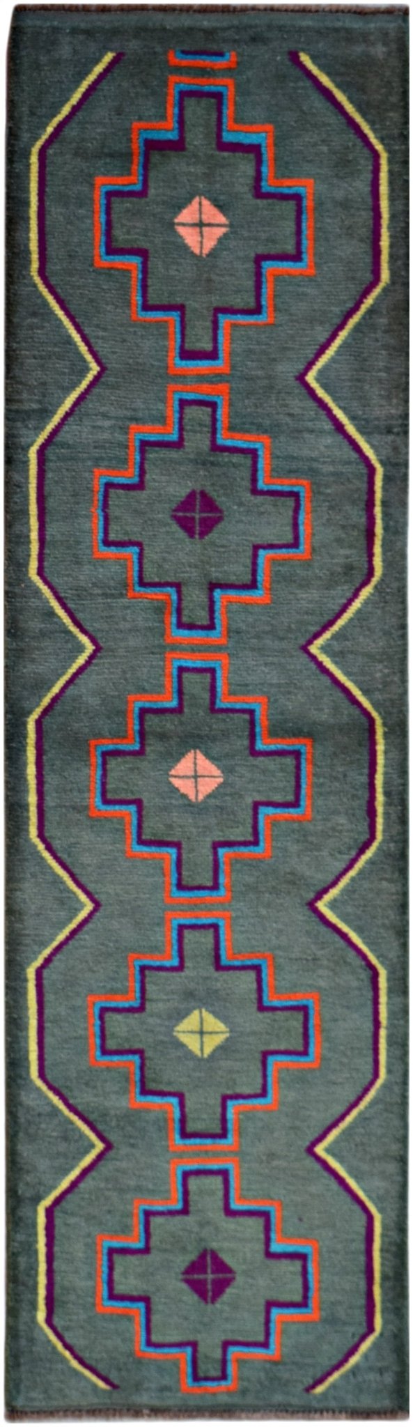 Handmade Tribal Afghan Berber Hallway Runner | 238 x 71 cm | 7'10" x 2'4" - Najaf Rugs & Textile