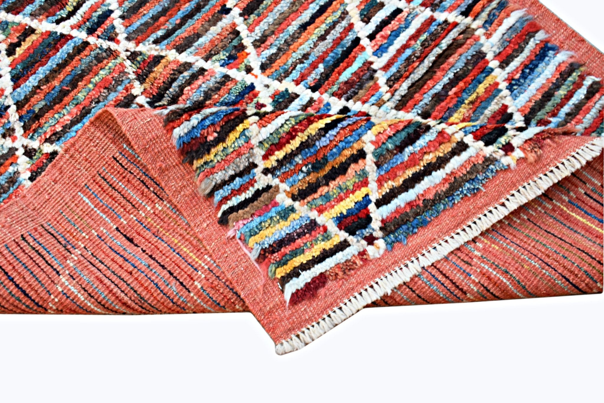 Handmade Tribal Afghan Berber Hallway Runner | 300 x 89 cm | 9'10" x 2'11" - Najaf Rugs & Textile