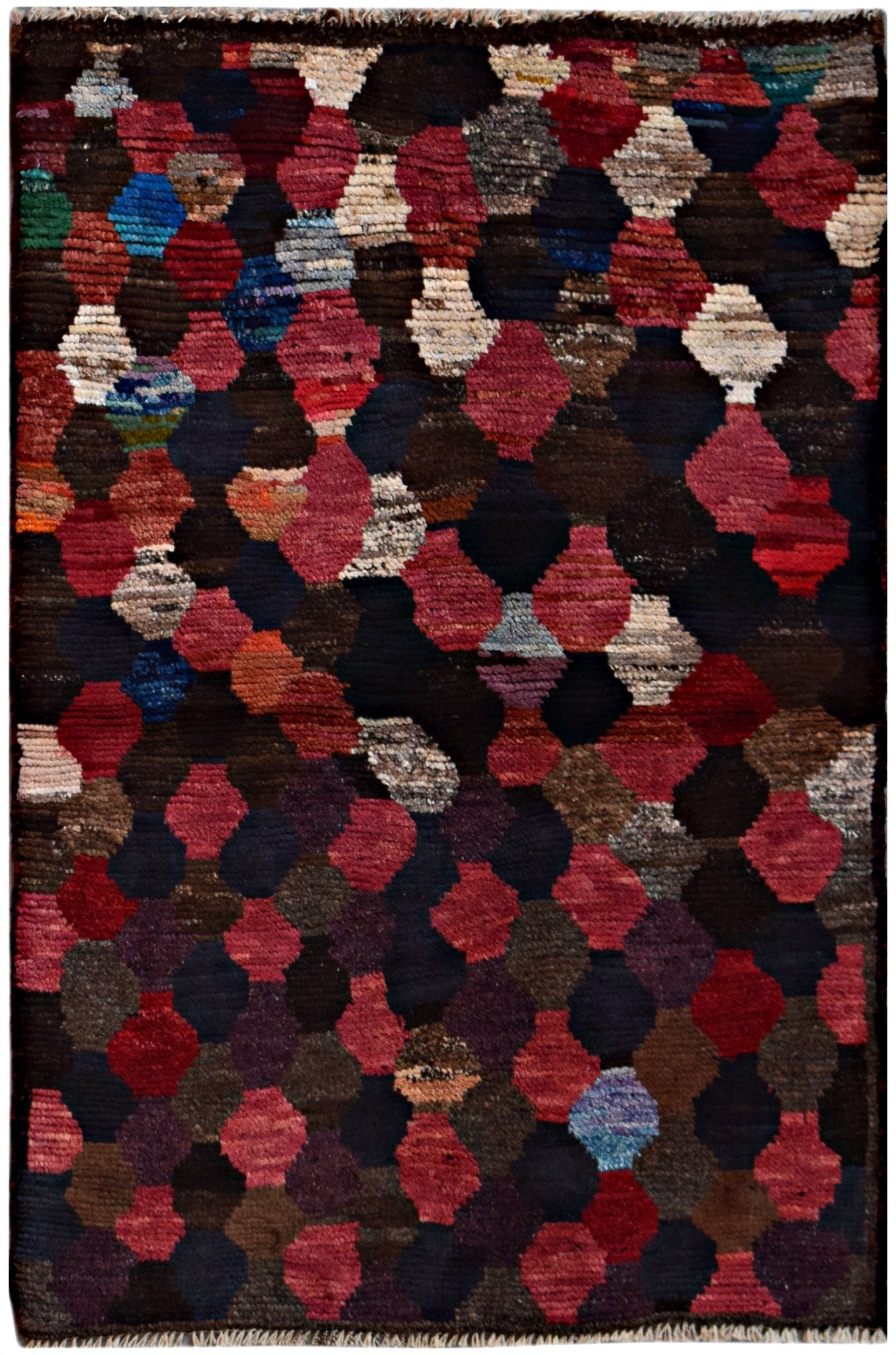 Handmade Tribal Afghan Berber Rug | 131 x 88 cm | 4'3" x 2'11" - Najaf Rugs & Textile