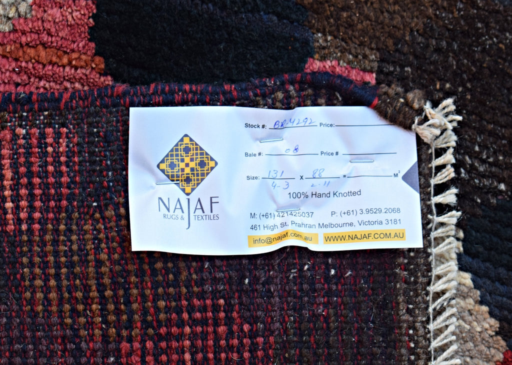 Handmade Tribal Afghan Berber Rug | 131 x 88 cm | 4'3" x 2'11" - Najaf Rugs & Textile