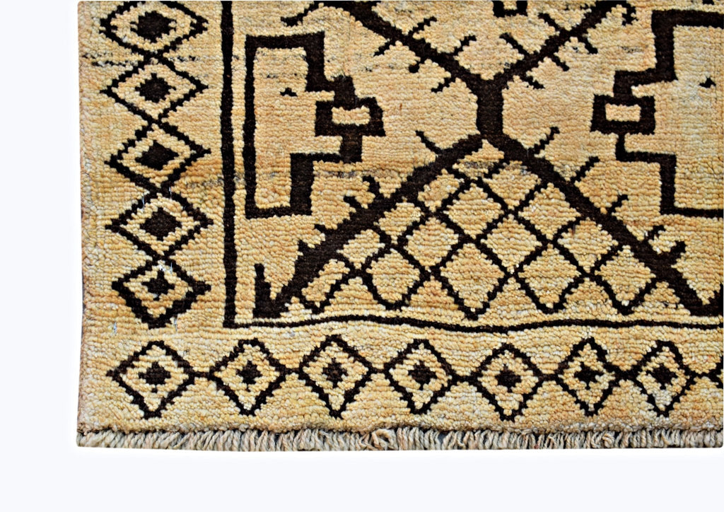 Handmade Tribal Afghan Berber Rug | 136 x 97 cm | 4'6" x 3'2" - Najaf Rugs & Textile