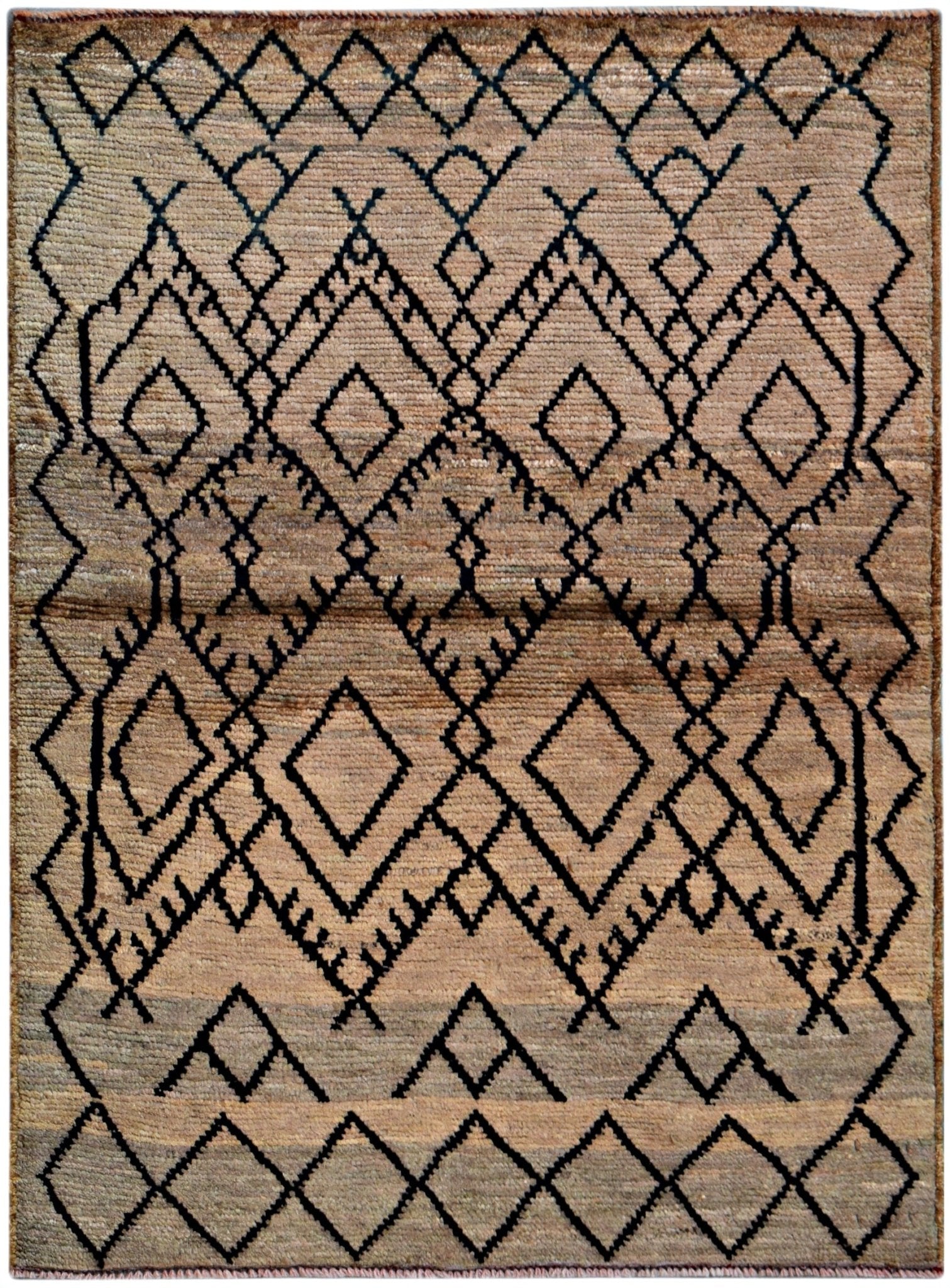Handmade Tribal Afghan Berber Rug | 137 x 93 cm | 4'6" x 3' - Najaf Rugs & Textile