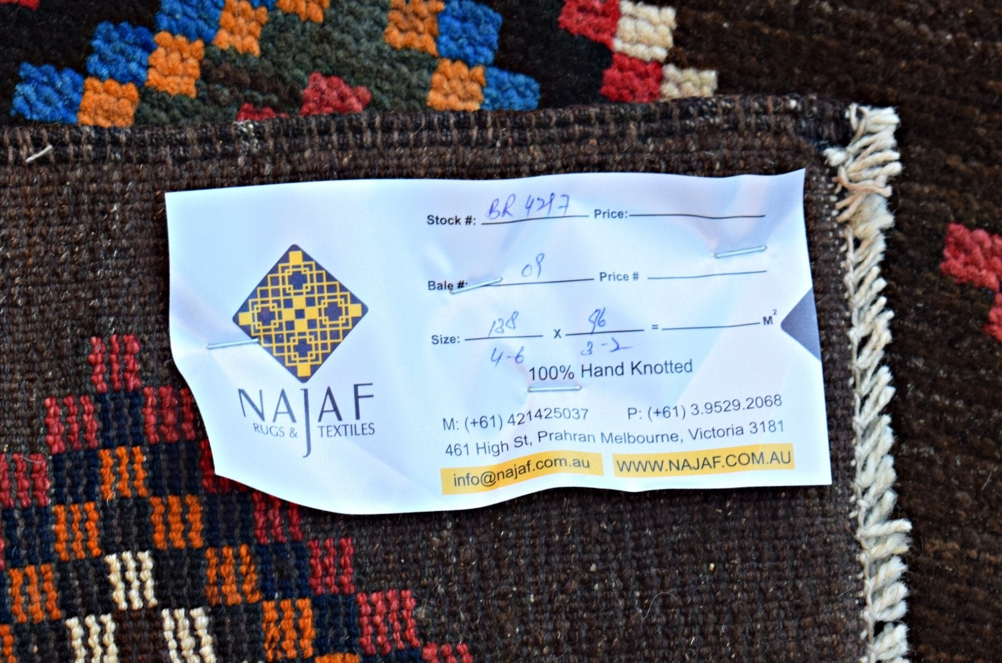 Handmade Tribal Afghan Berber Rug | 138 x 96 cm | 4'6" x 3'2" - Najaf Rugs & Textile