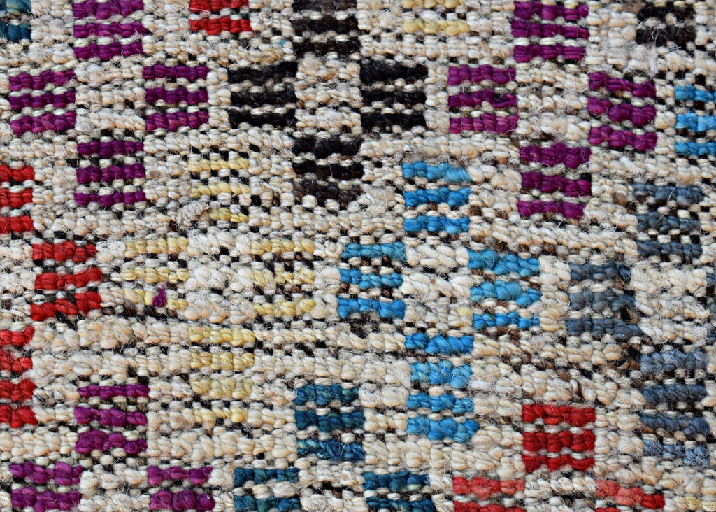 Handmade Tribal Afghan Berber Rug | 139 x 92 cm | 4'5" x 3' - Najaf Rugs & Textile