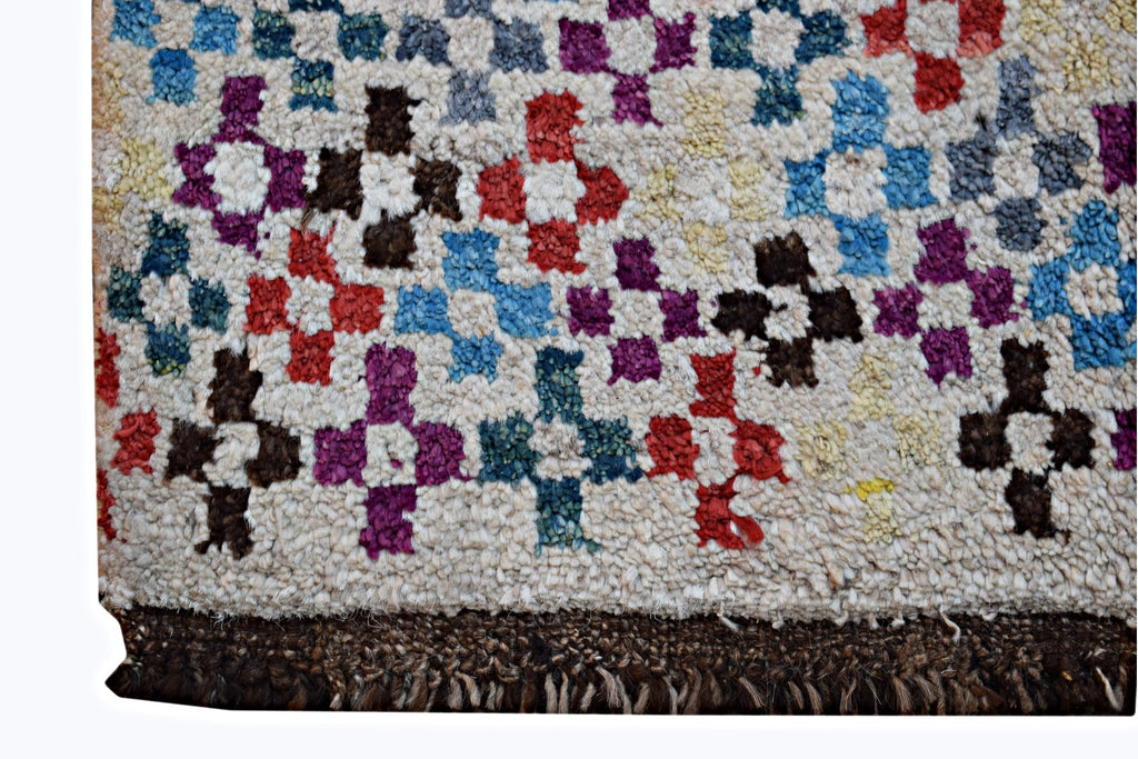 Handmade Tribal Afghan Berber Rug | 139 x 92 cm | 4'5" x 3' - Najaf Rugs & Textile