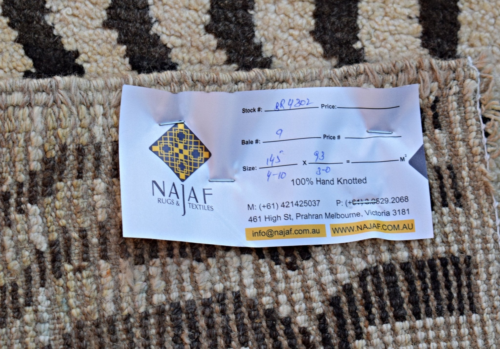 Handmade Tribal Afghan Berber Rug | 145 x 93 cm | 4'10" x 3' - Najaf Rugs & Textile