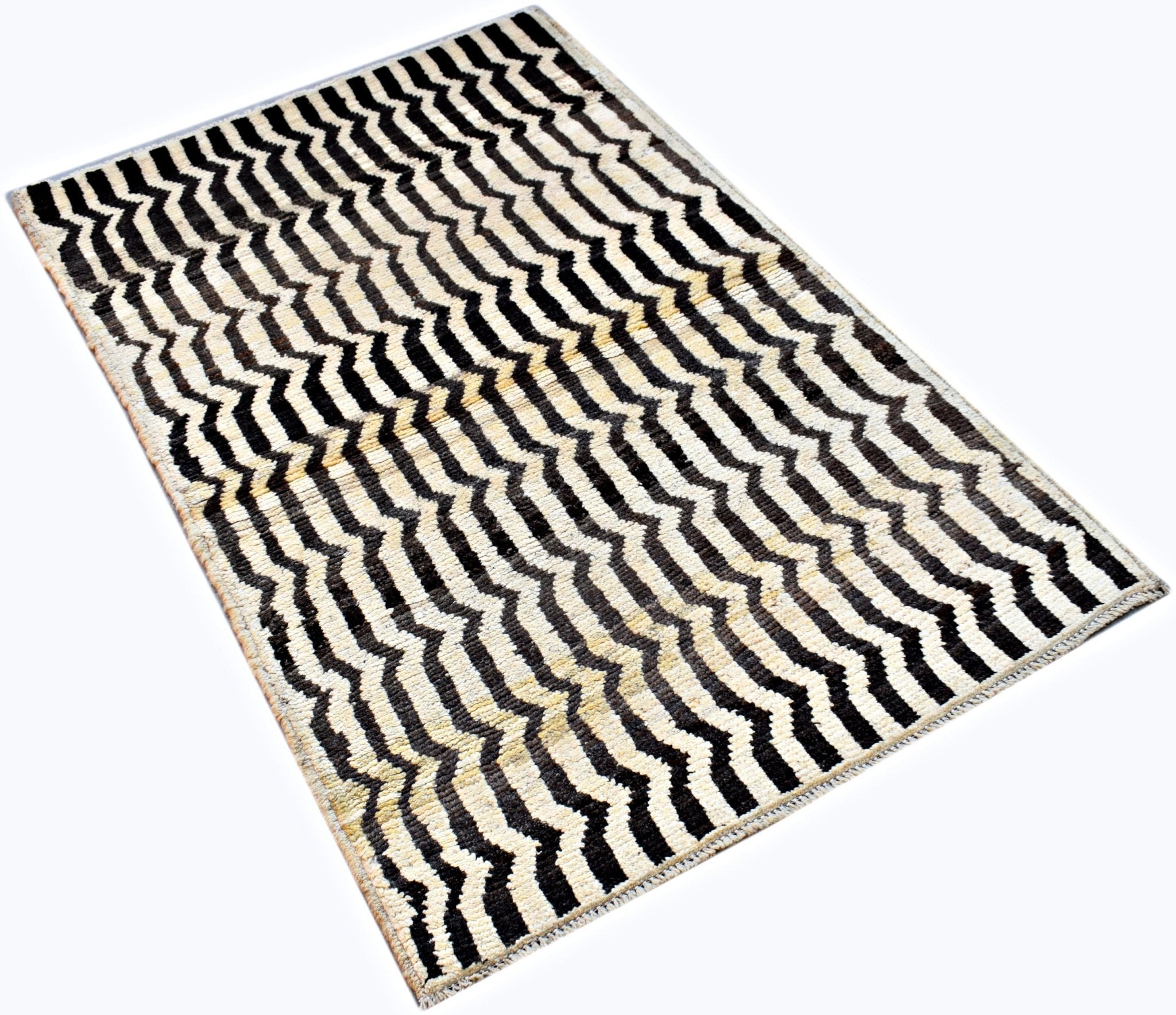 Handmade Tribal Afghan Berber Rug | 145 x 93 cm | 4'10" x 3' - Najaf Rugs & Textile