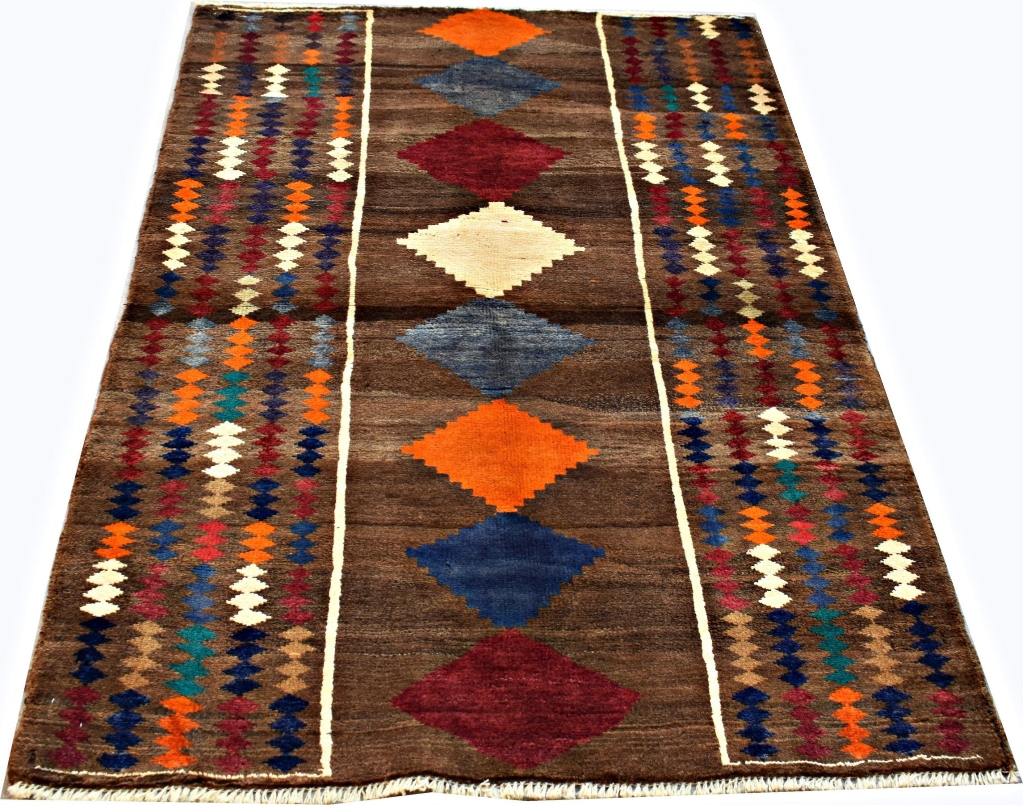Handmade Tribal Afghan Berber Rug | 158 x 107 cm | 5'2" x 3'6" - Najaf Rugs & Textile