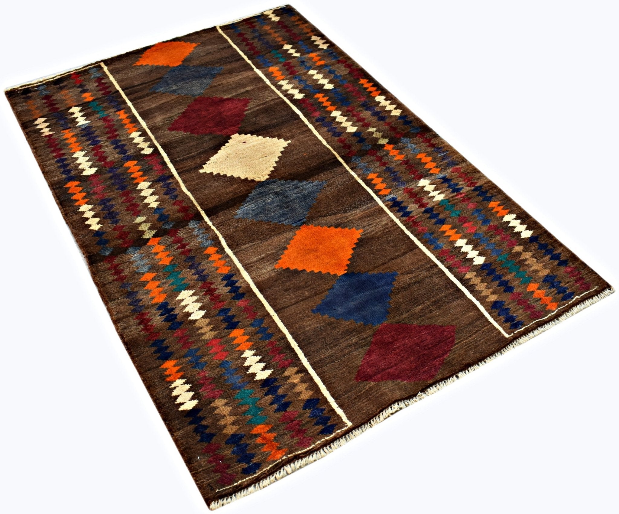 Handmade Tribal Afghan Berber Rug | 158 x 107 cm | 5'2" x 3'6" - Najaf Rugs & Textile