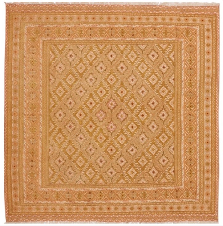 Handmade Tribal Afghan Mashwani Rug | 195 x 194 cm | 6'4" x 6'3" - Najaf Rugs & Textile