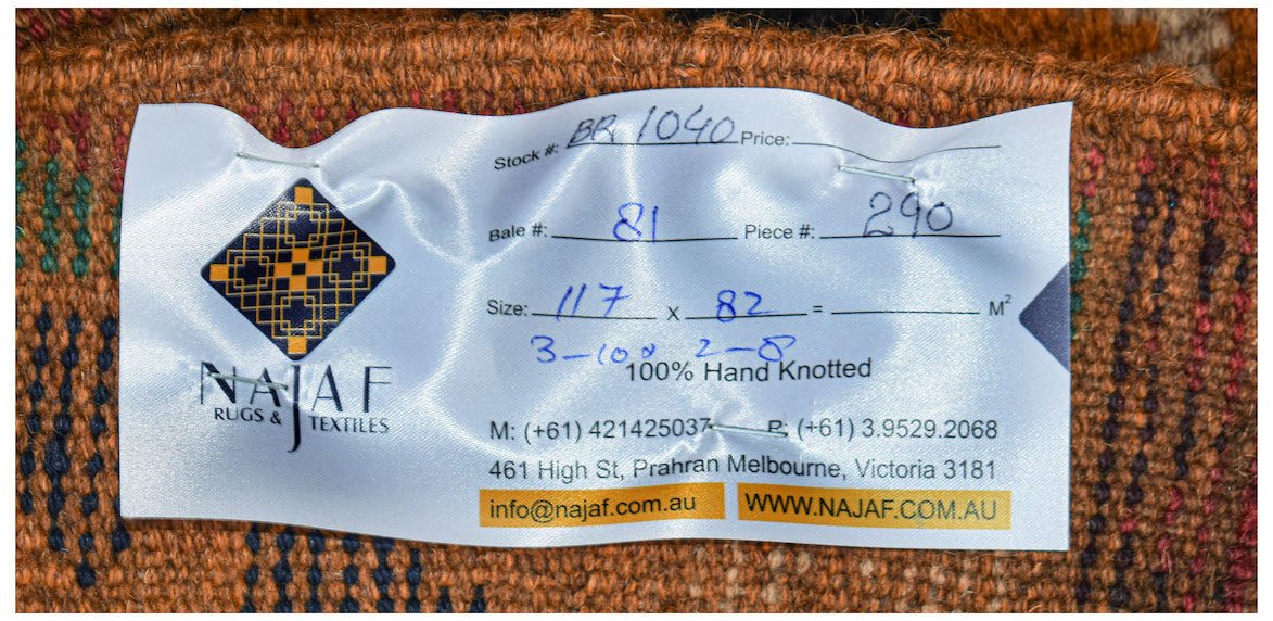 Handmade Tribal Afghan Rug | 117 x 82 cm | 3'10" x 2'8" - Najaf Rugs & Textile