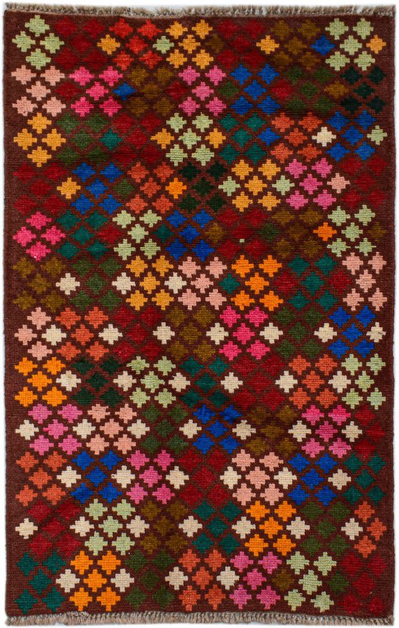 Handmade Tribal Afghan Rug | 137 x 87 cm | 4'6" x 2'10" - Najaf Rugs & Textile