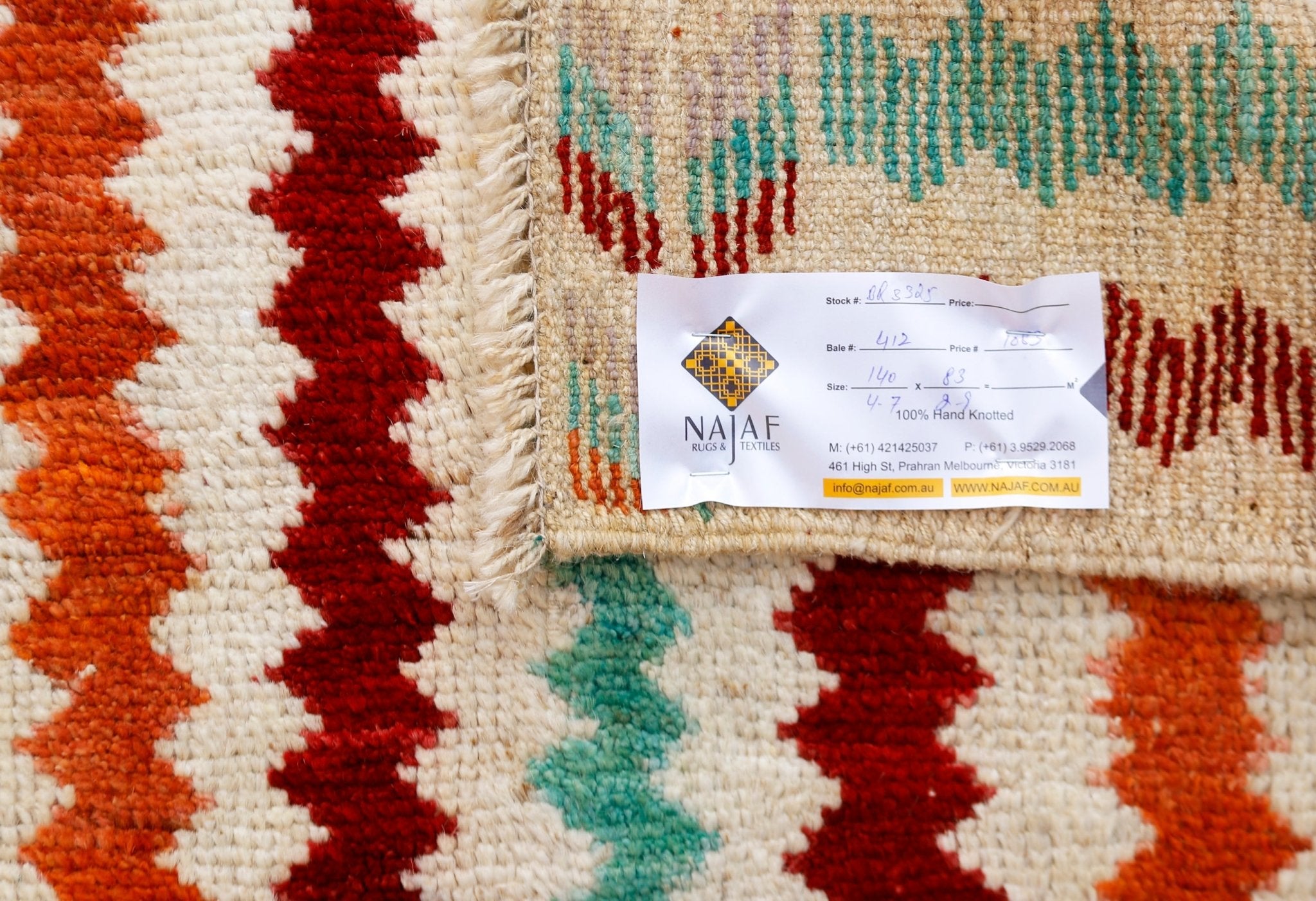Handmade Tribal Afghan Rug | 140 x 83 cm | 4'7" x 2'9" - Najaf Rugs & Textile