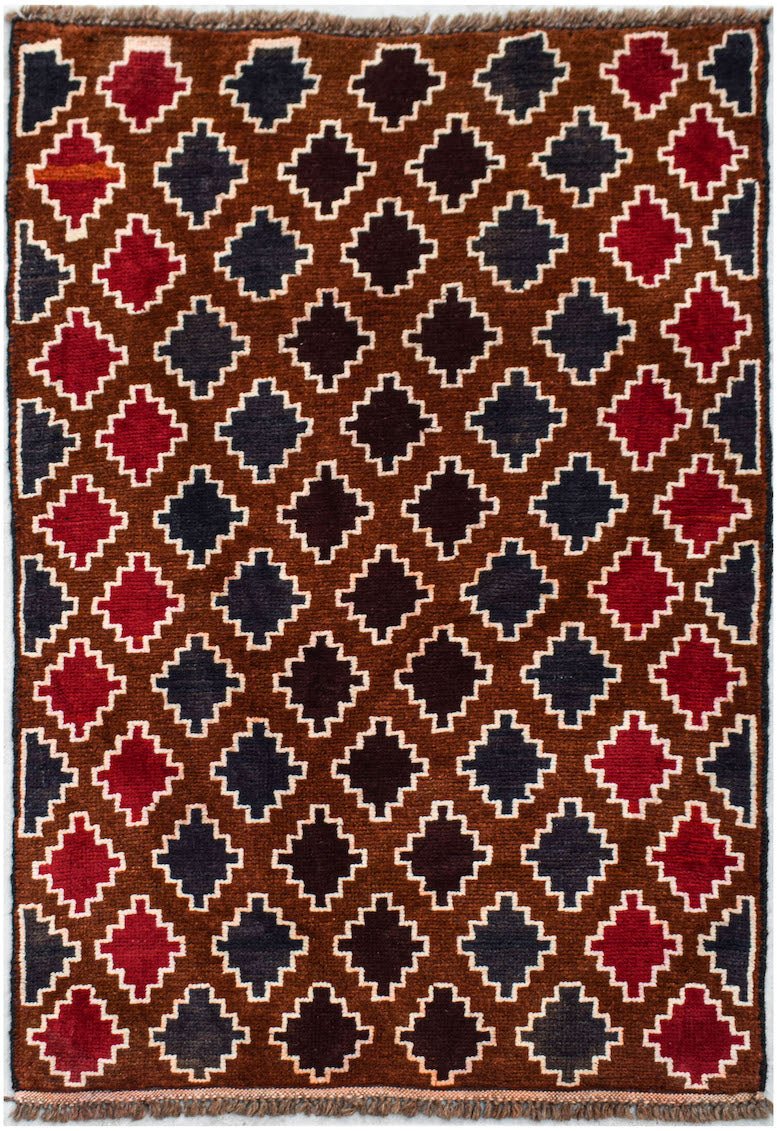 Handmade Tribal Afghan Rug | 140 x 87 cm | 4'7" x 2'10" - Najaf Rugs & Textile