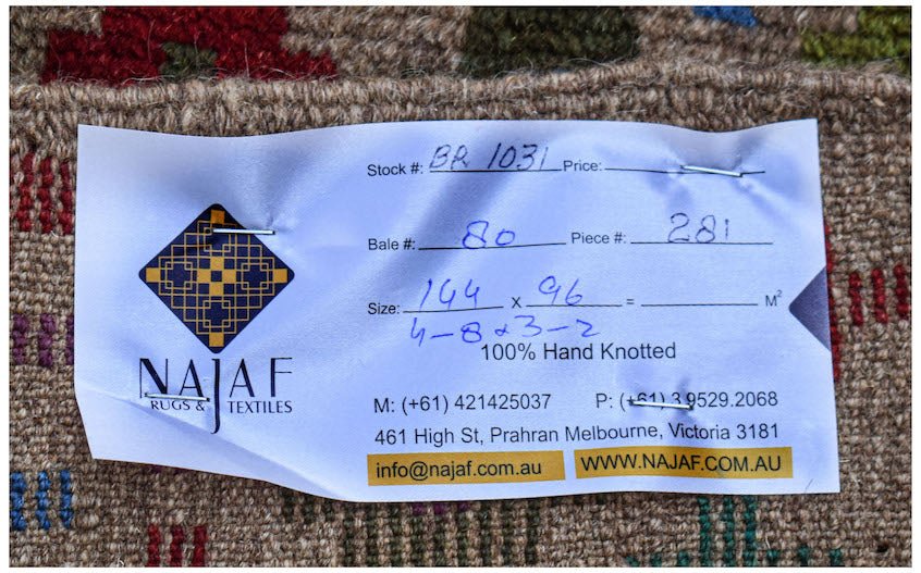 Handmade Tribal Afghan Rug | 144 x 96 cm | 4'8" x 3'2" - Najaf Rugs & Textile