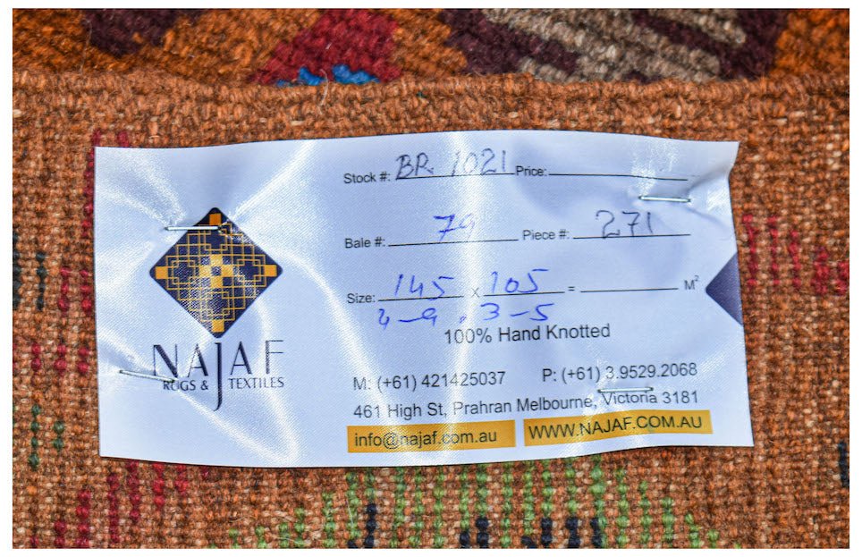 Handmade Tribal Afghan Rug | 145 x 105 cm | 4'9" x 3'5" - Najaf Rugs & Textile