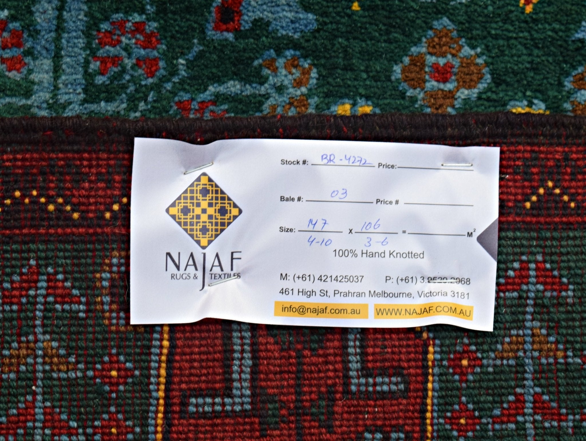 Handmade Tribal Afghan Rug | 147 x 106 cm | 4'10" x 3'6" - Najaf Rugs & Textile