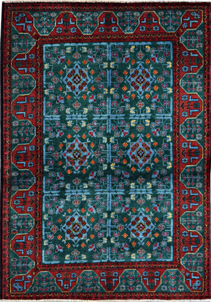 Handmade Tribal Afghan Rug | 147 x 106 cm | 4'10" x 3'6" - Najaf Rugs & Textile