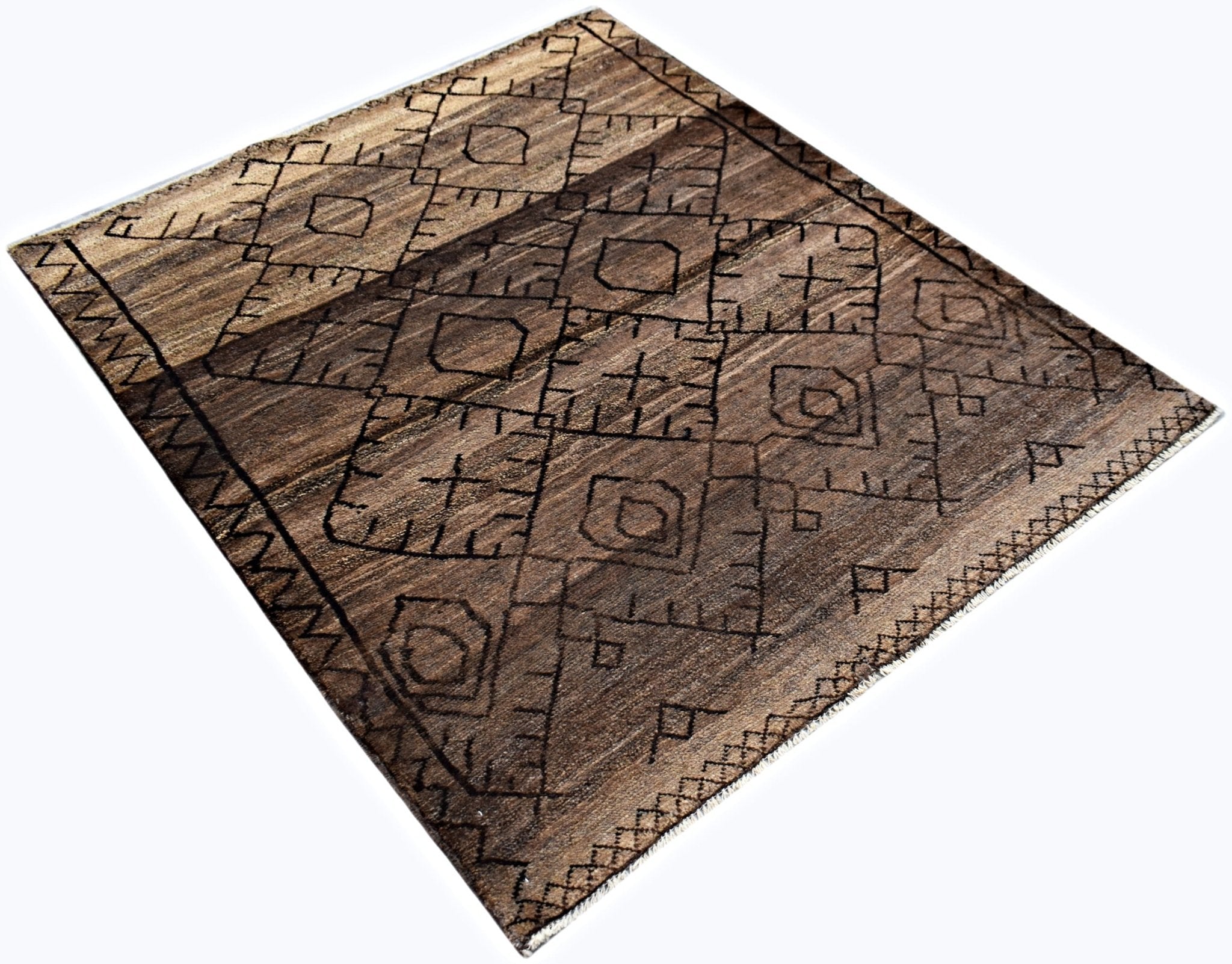 Handmade Tribal Afghan Rug | 156 x 125 cm | 5'2" x 4'2" - Najaf Rugs & Textile