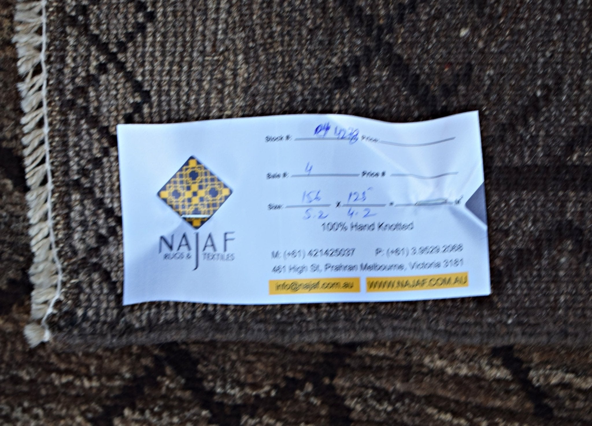 Handmade Tribal Afghan Rug | 156 x 125 cm | 5'2" x 4'2" - Najaf Rugs & Textile