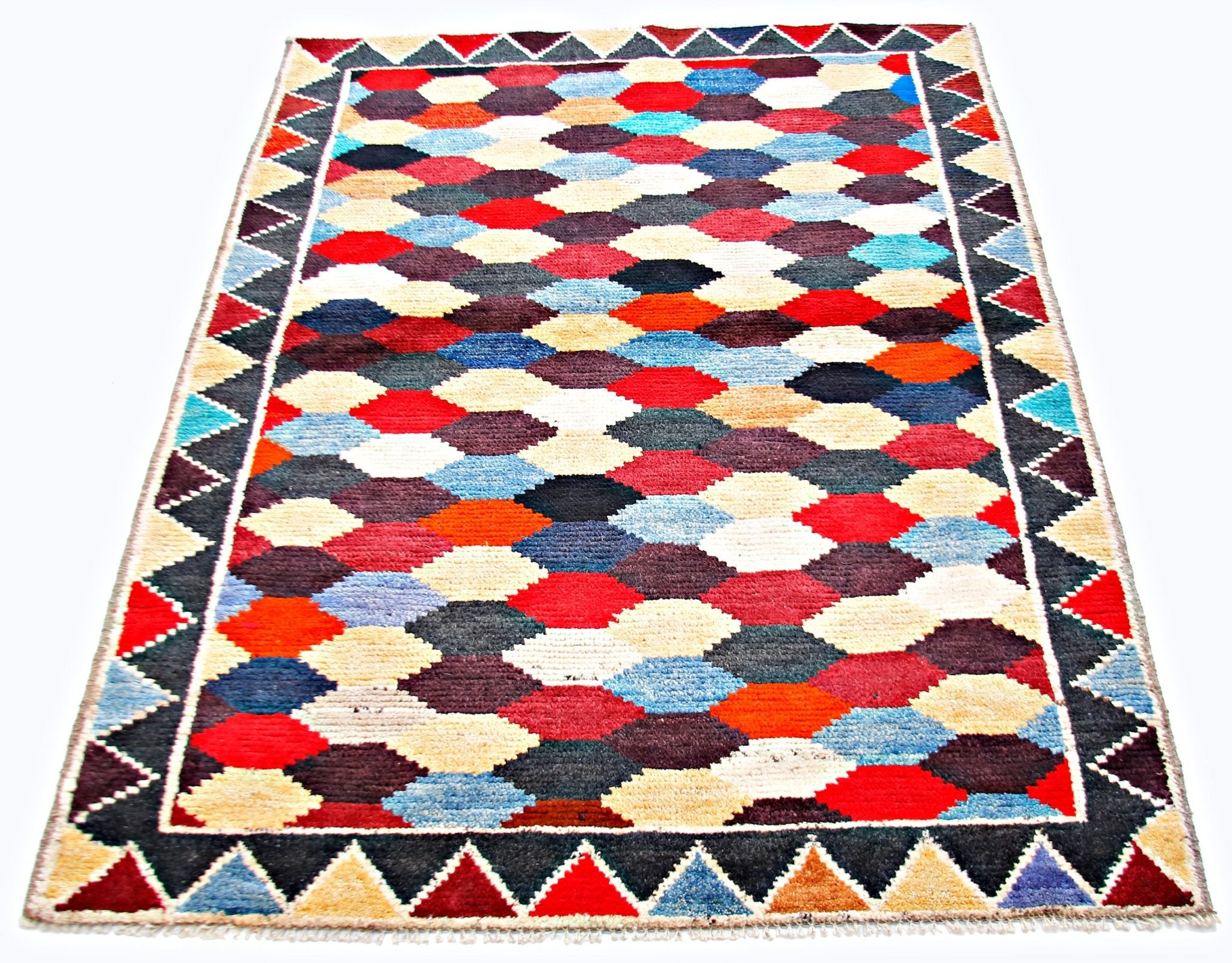 Handmade Tribal Afghan Rug | 165 x 119 cm | 5'5" x 3'11" - Najaf Rugs & Textile