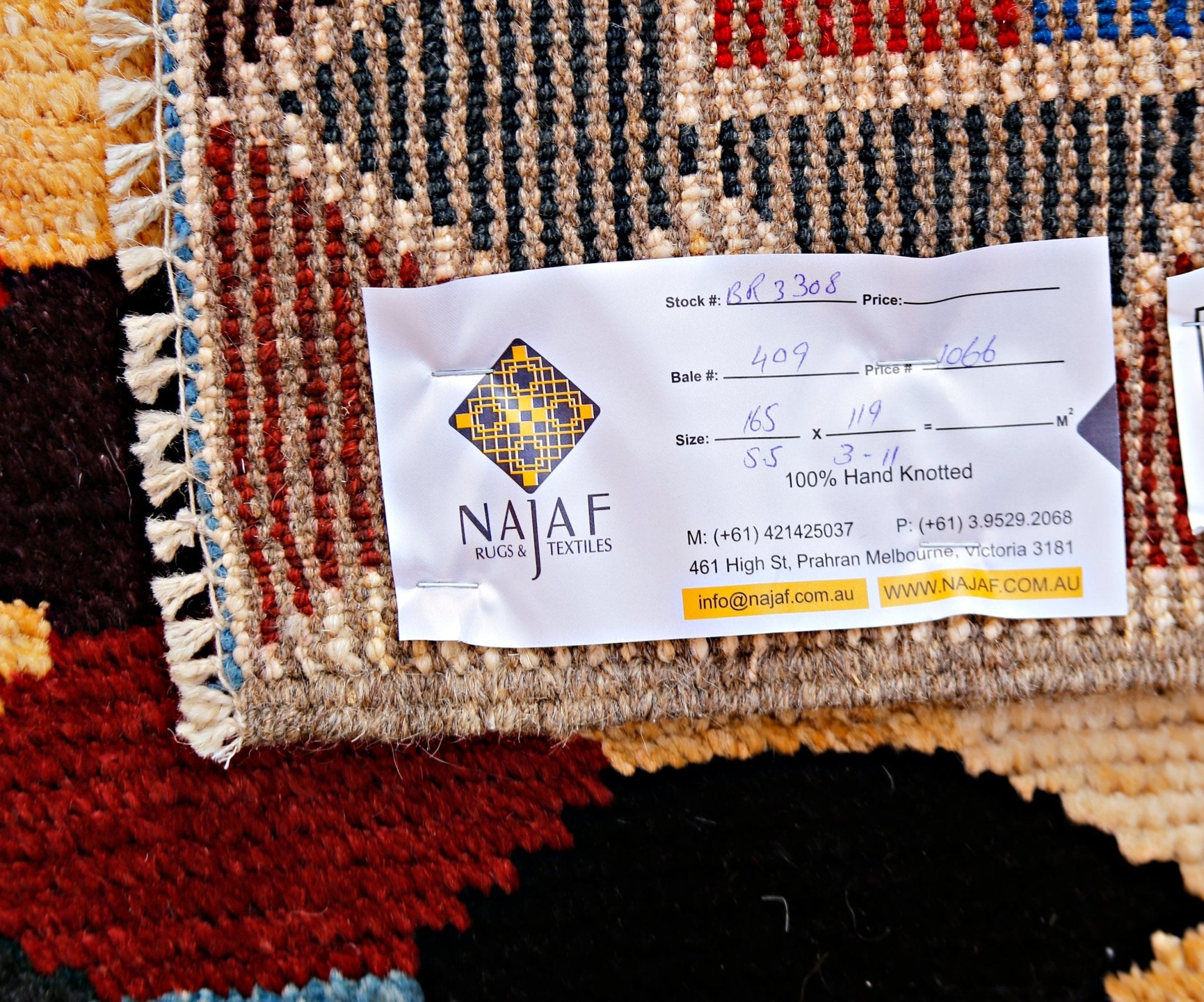 Handmade Tribal Afghan Rug | 165 x 119 cm | 5'5" x 3'11" - Najaf Rugs & Textile
