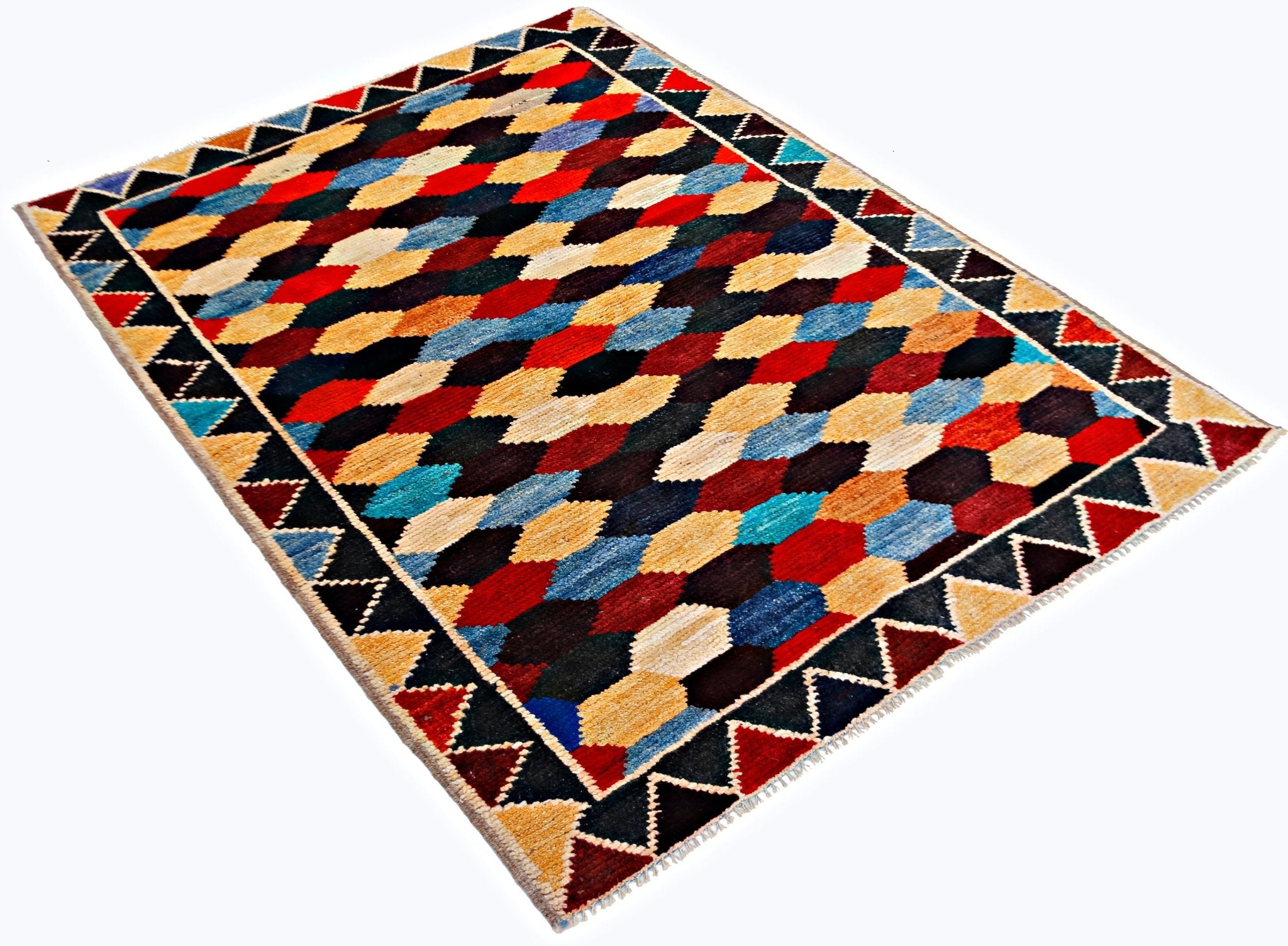 Handmade Tribal Afghan Rug | 165 x 119 cm | 5'5" x 3'11" - Najaf Rugs & Textile