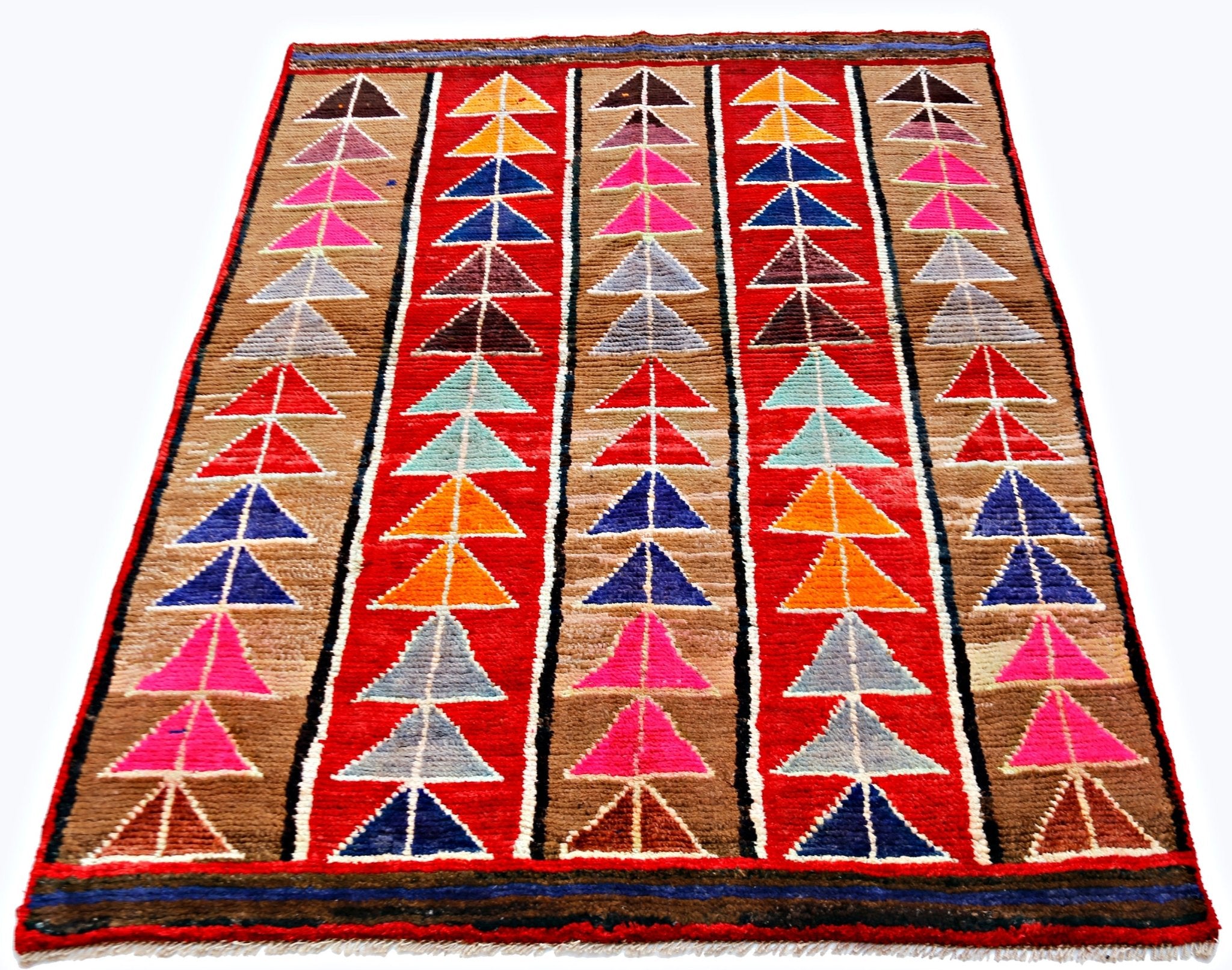 Handmade Tribal Afghan Rug | 169 x 121 cm | 5'7" x 4' - Najaf Rugs & Textile