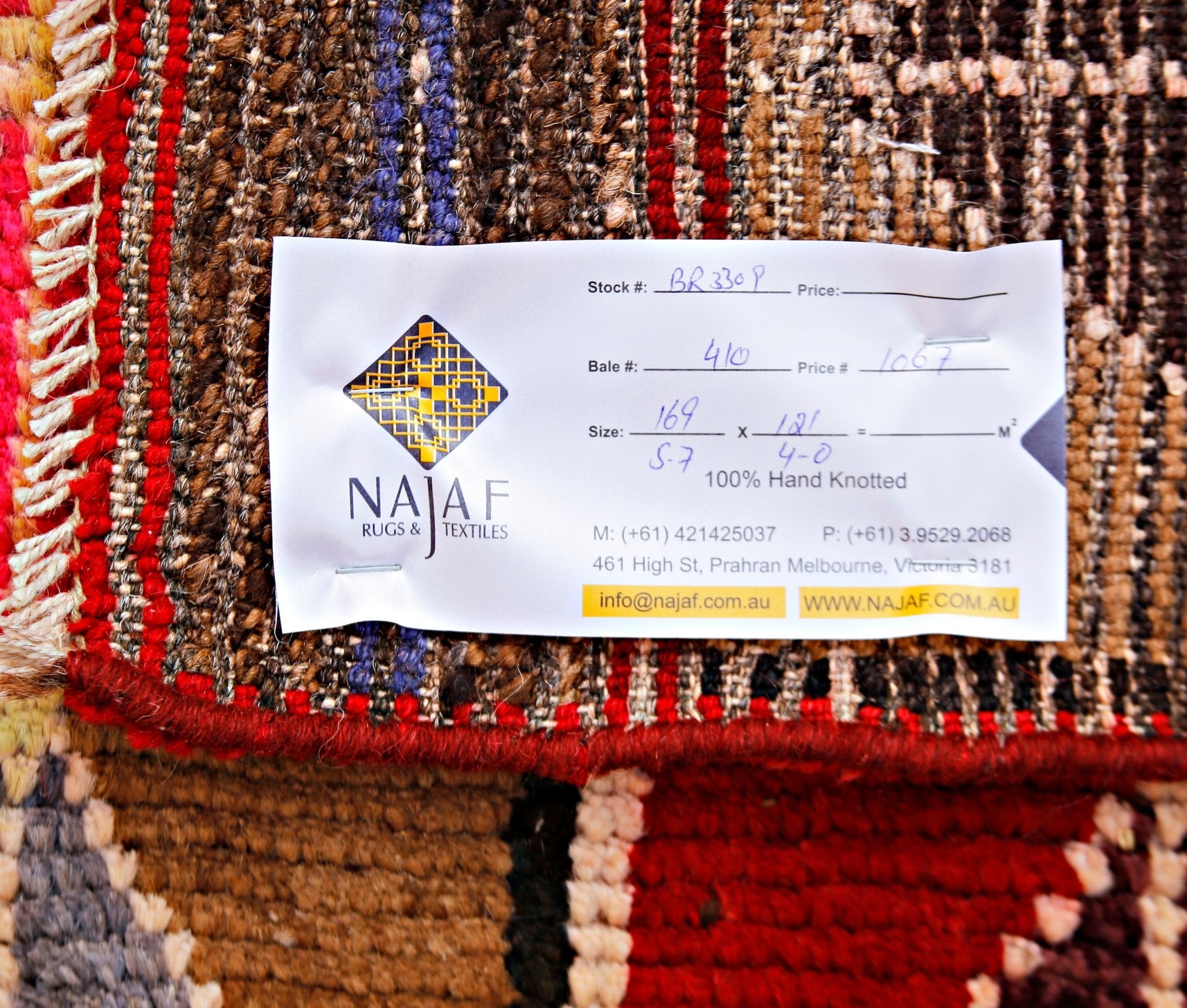 Handmade Tribal Afghan Rug | 169 x 121 cm | 5'7" x 4' - Najaf Rugs & Textile