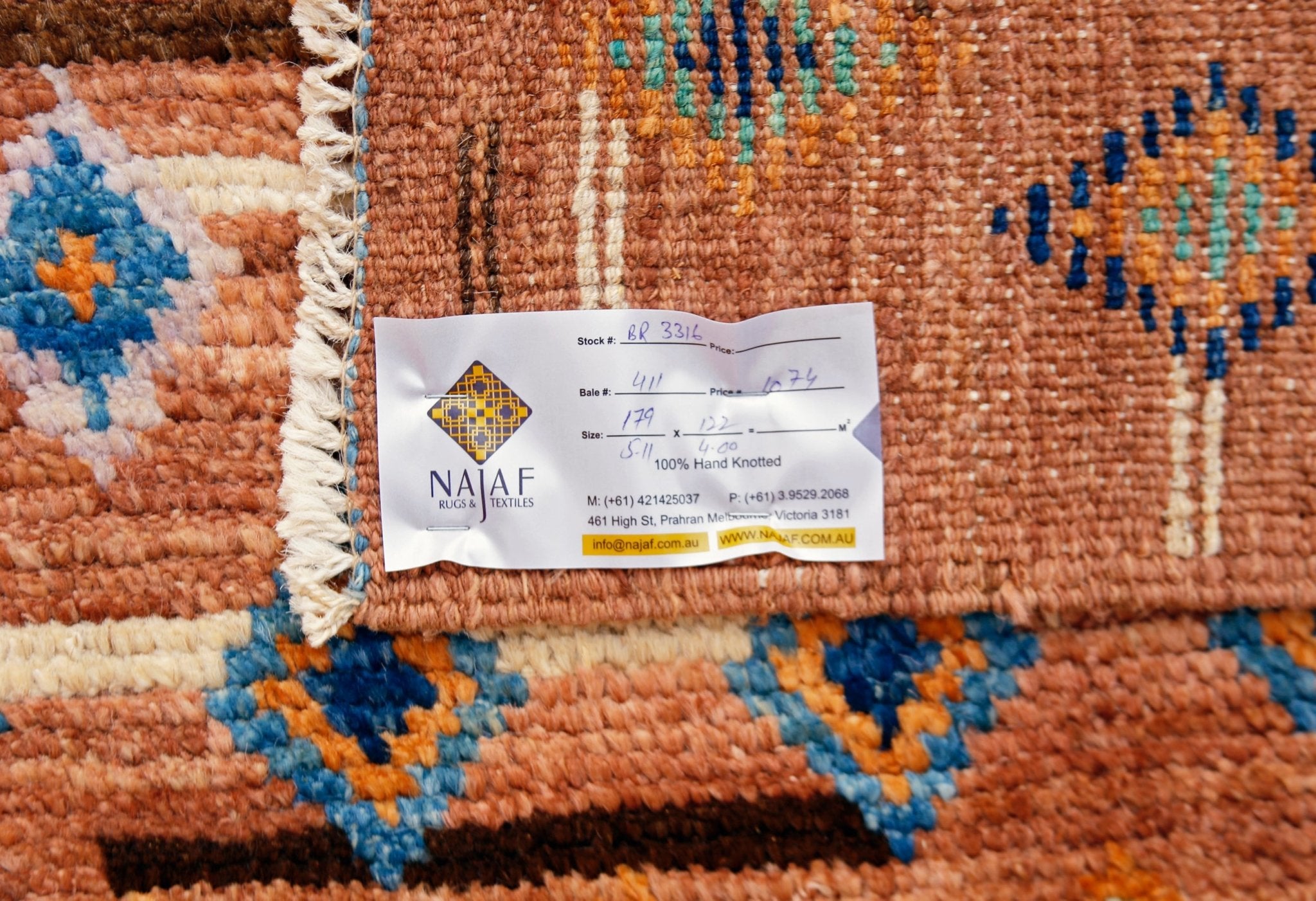 Handmade Tribal Afghan Rug | 179 x 122 cm | 5'11" x 4' - Najaf Rugs & Textile