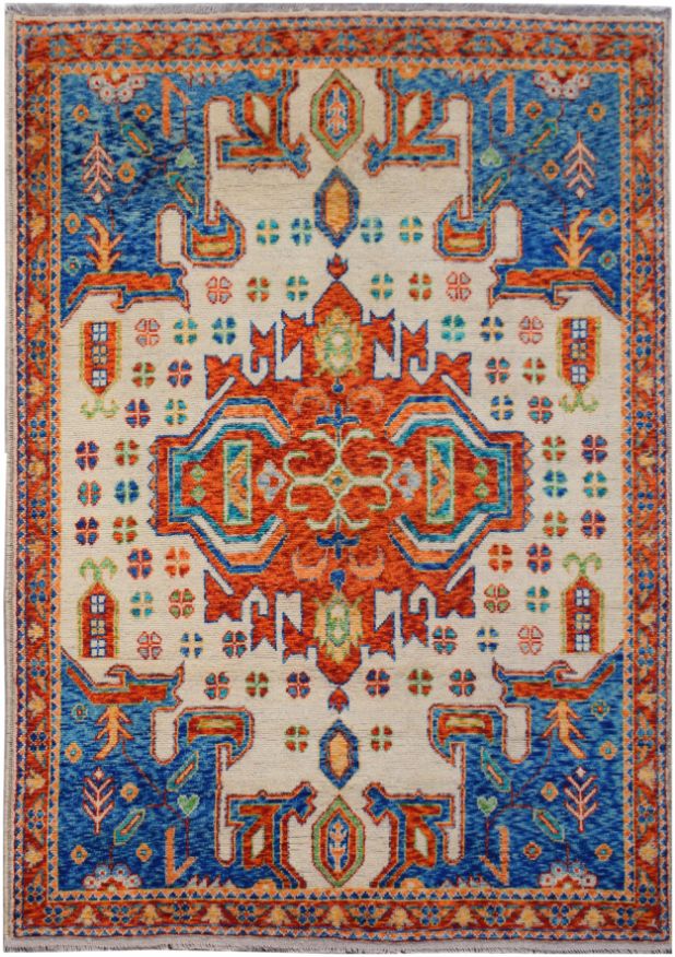 Handmade Tribal Afghan Rug | 234 x 176 cm | 7'6" x 5'7" - Najaf Rugs & Textile